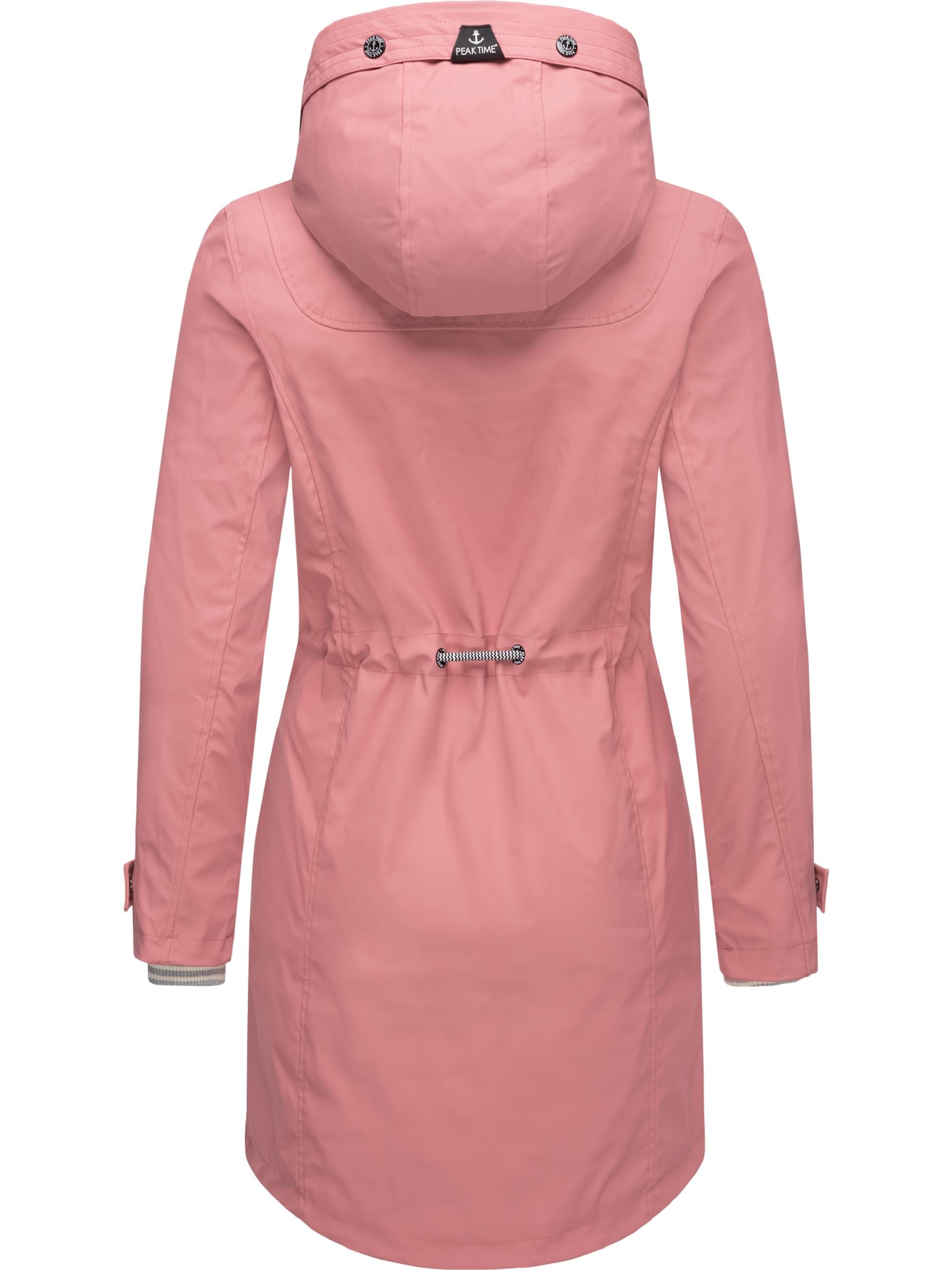 PEAK TIME Regenmantel »Regenjacke L60042«, stylisch taillierter Regenmantel für Damen