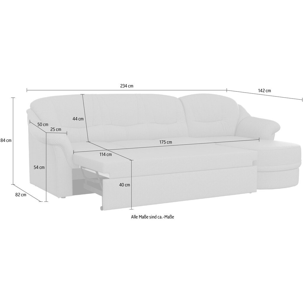 DOMO collection Ecksofa »Montana«, wahlweise mit Bettfunktion