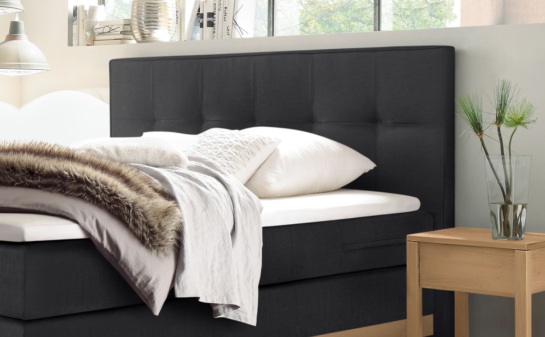HASENA Boxspringbett »Bella«, inkl. Topper, Massivholzrahmen aus Eiche