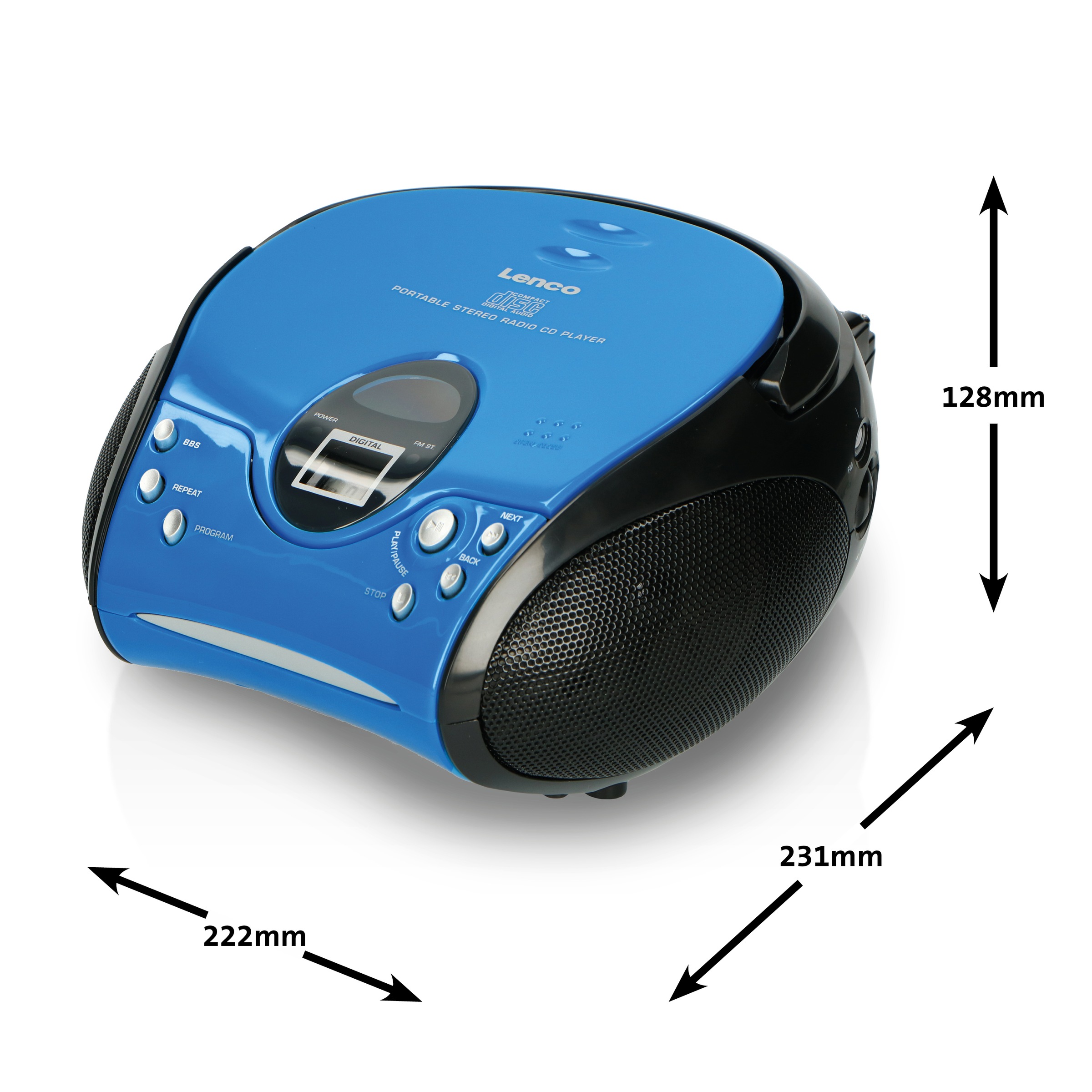 Lenco Boombox »SCD-24«, (FM-Tuner 2 W), batteriebetrieb möglich