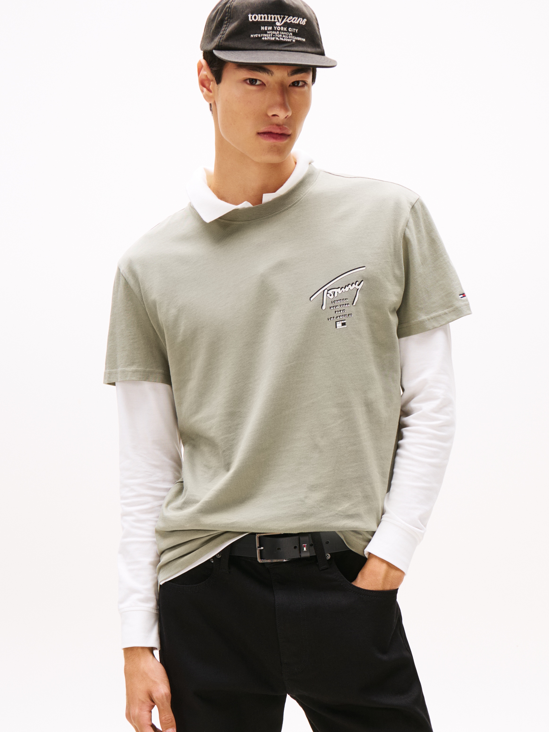 Tommy Jeans T-Shirt »TJM SIGN CITY TEE EXT«, Rundhals, regular fit, großer Rückenprint