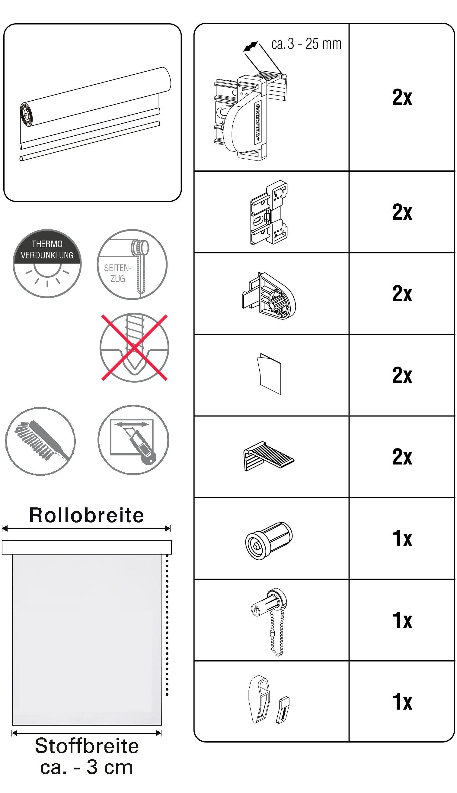 GARDINIA Seitenzugrollo »EASYFIX Rollo Thermo ENERGIESPAREND«, verdunkelnd, energiesparend-Sichtschutz, mit Bohren/ohne Bohren, freihängend, abdunkelnd mit Thermobeschichtung