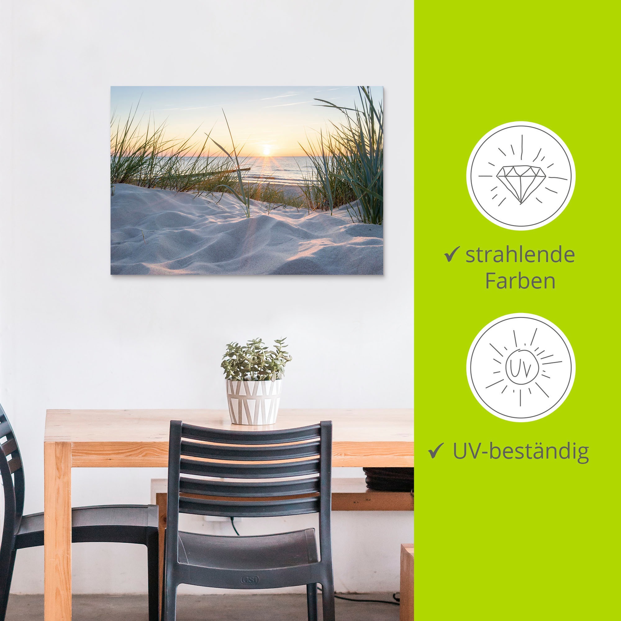 Artland Wandbild »Ostseestrand« Strand 1 Stk. tlg. als Alubild, Leinwandbild, Poster in verschied. Größen