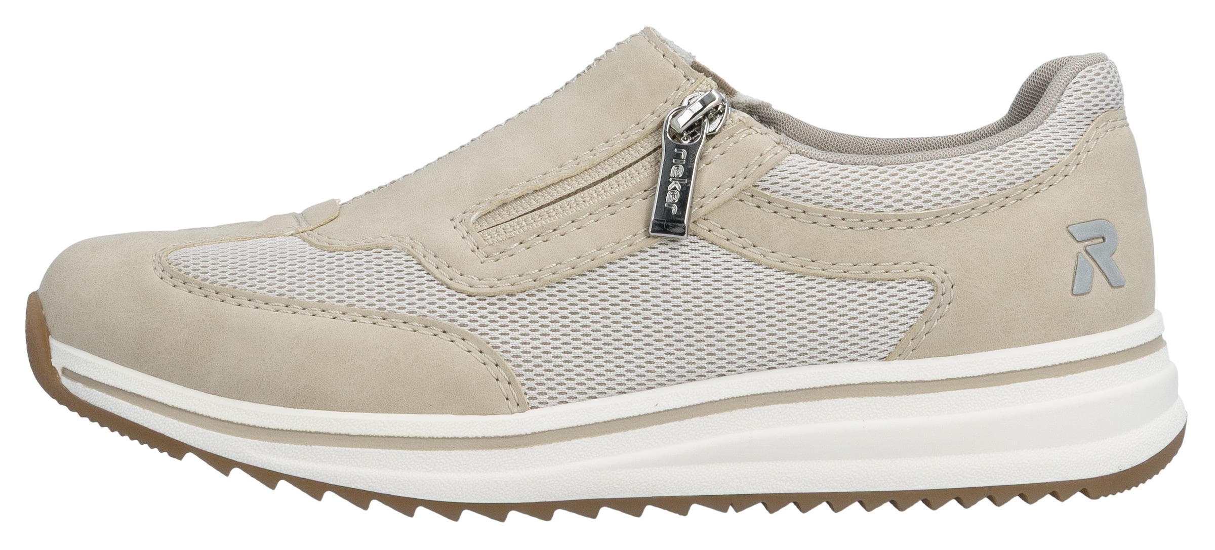 Rieker Slipper  Slip-on Sneaker, Halbschuh, Freizeitschuh mit Reißverschluss