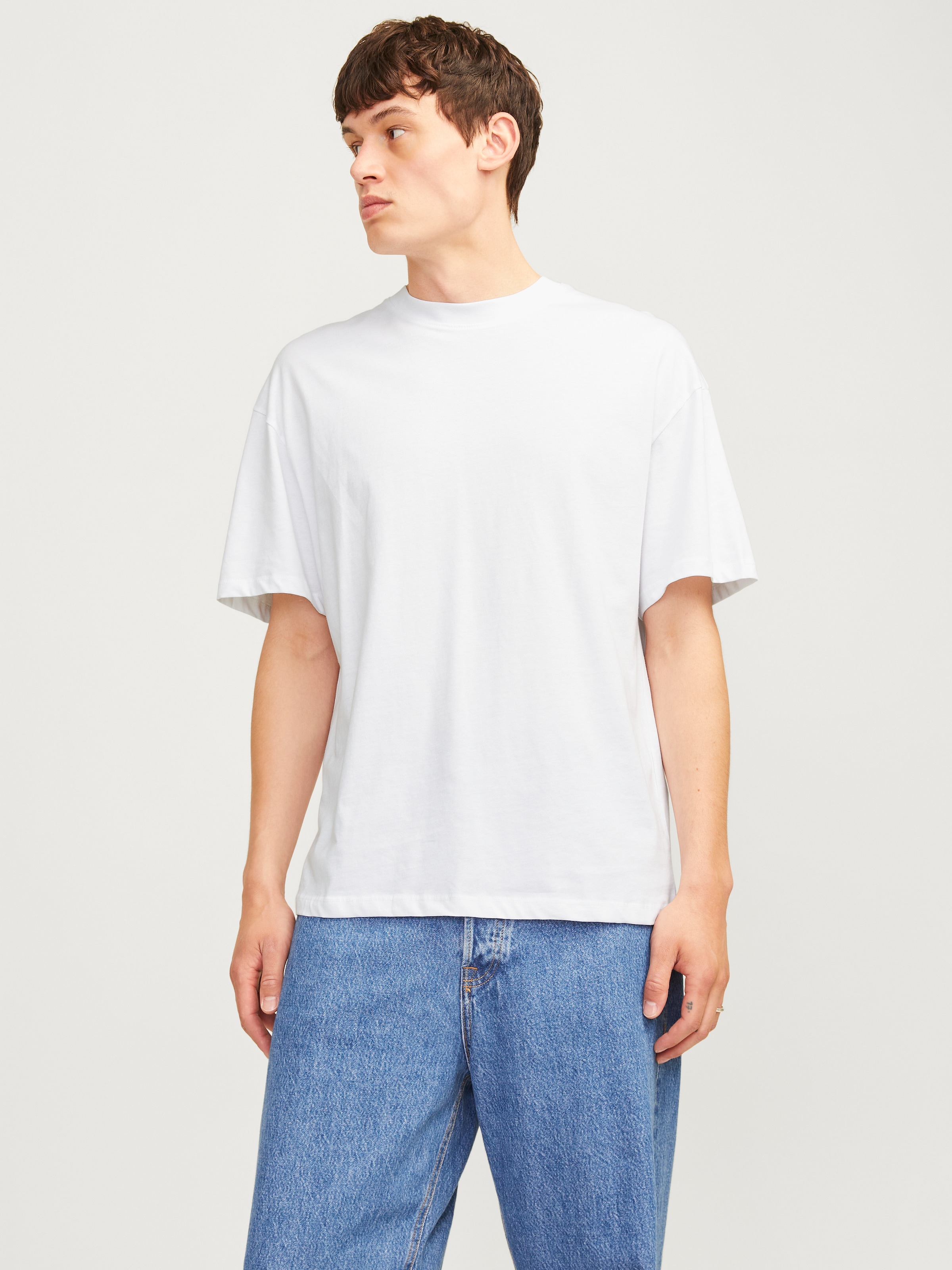 Jack & Jones Rundhalsshirt »JJEBRADLEY TEE SS O-NECK 2PK MP NOOS« Packung, 2 Stk. Baumwolle, relaxed fit