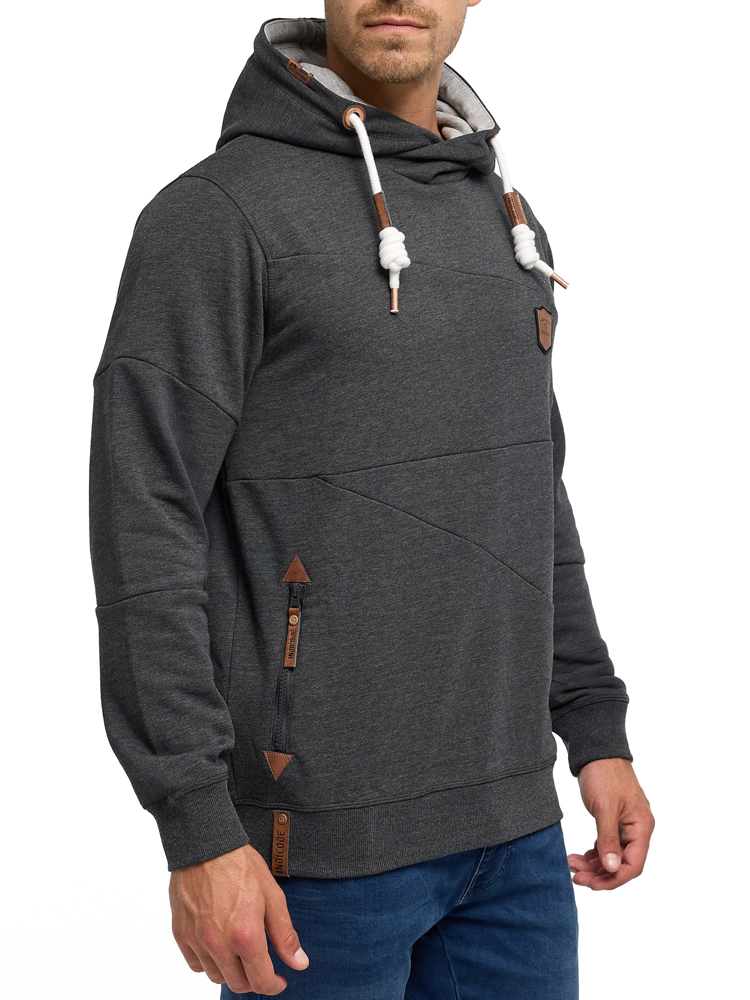 Indicode Kapuzensweatshirt »INAix«, Baumwollmischung, regular fit
