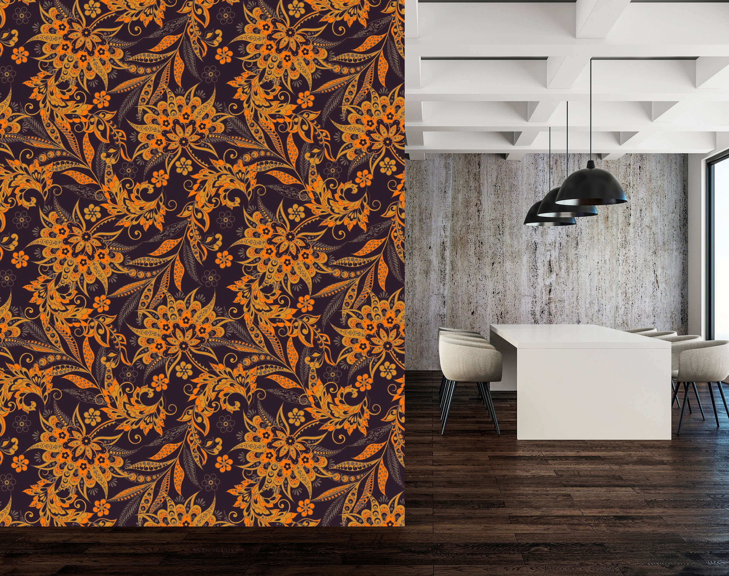 queence Vinyltapete »Elena« Motiv | bedruckt | botanisch | geblümt | gemustert | natürlich glatt 90x250cm, selbstklebend, kinderleichte Anbringung, , Sticker