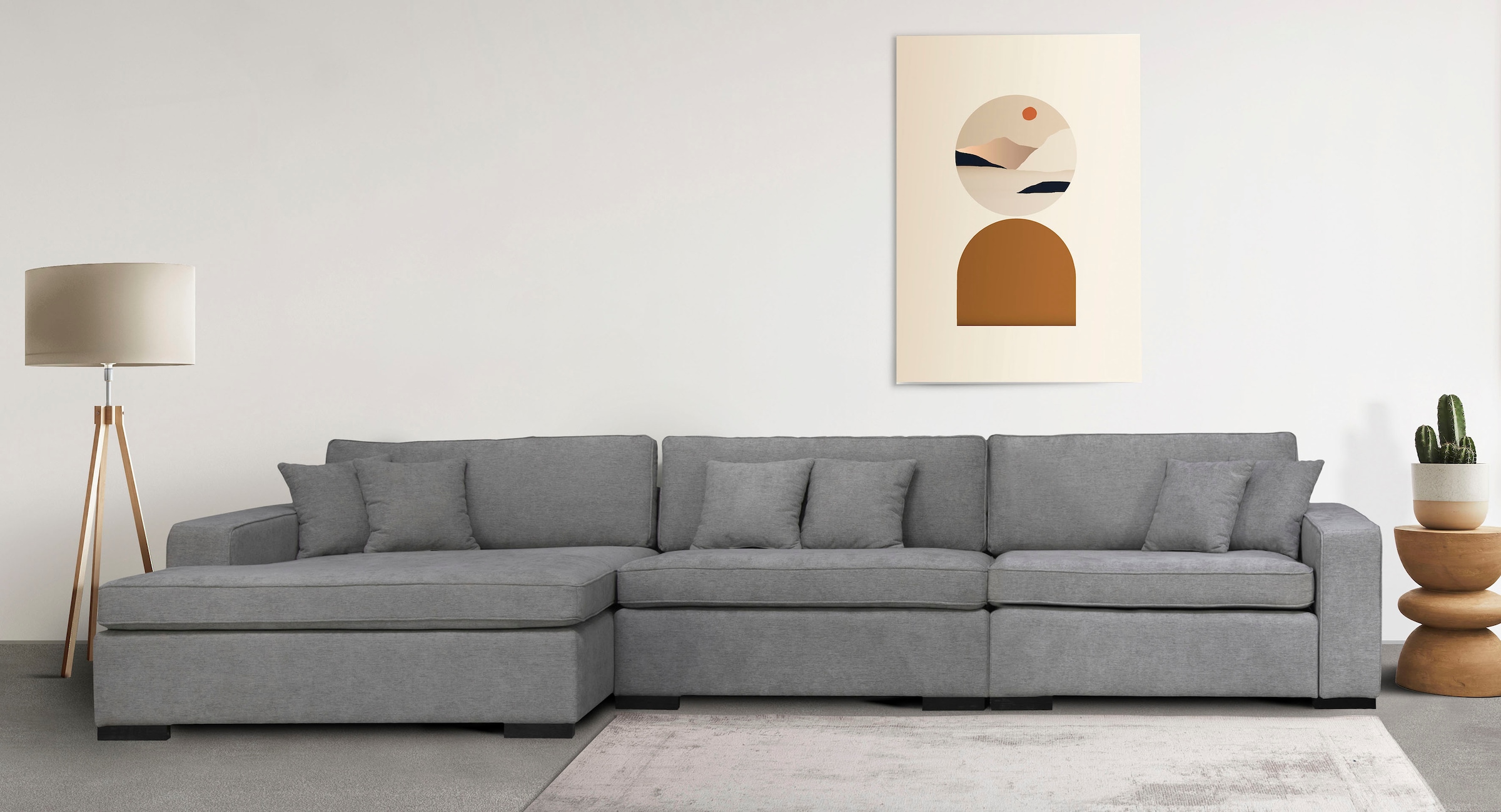 Home affaire Sofa-Eckelement »Skara XXL L-Form« Lounge-Sofa XXL mit Federkern-Polsterung, in vielen Bezugsvarianten