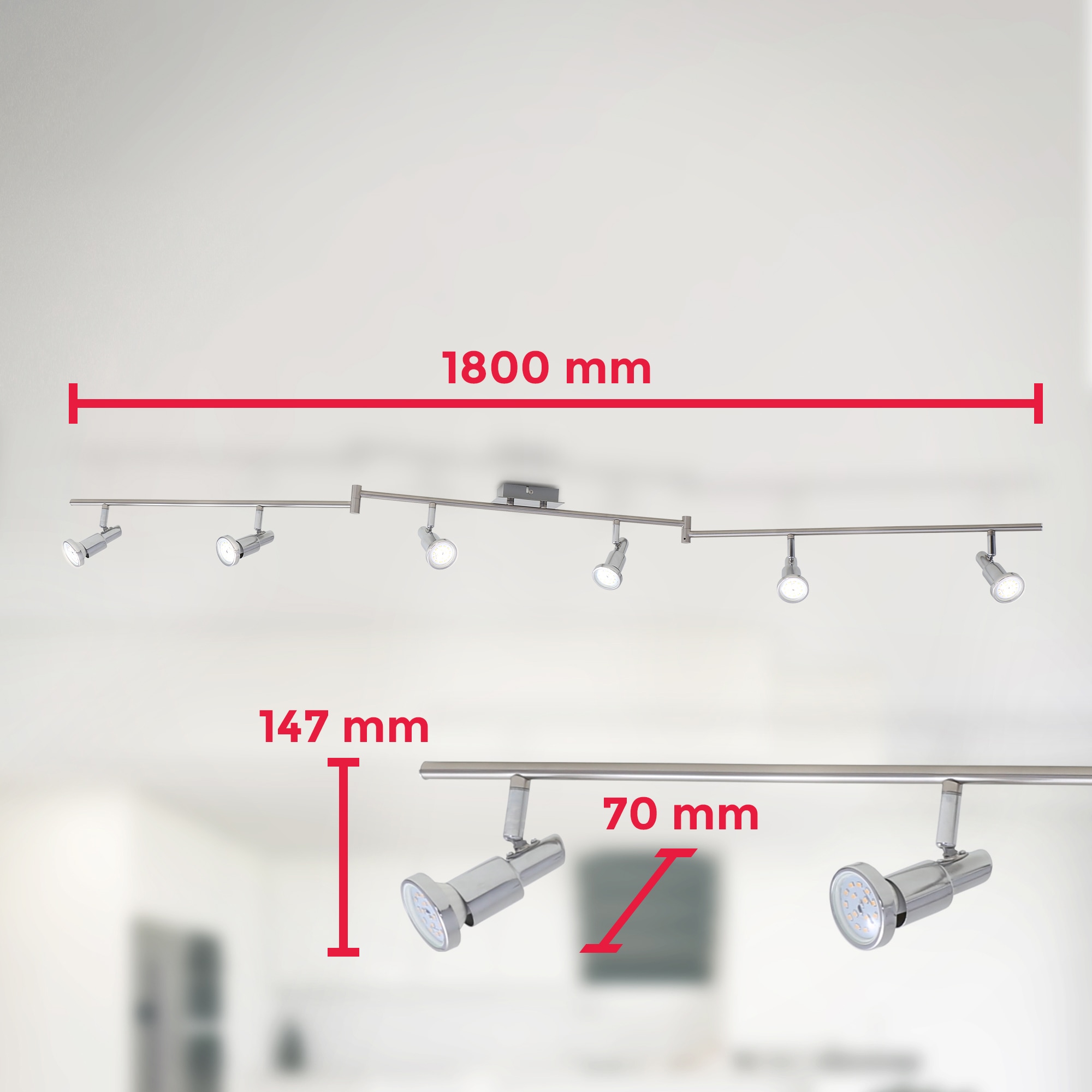 Deckenspots, Spots 400lm mit chromfarbene 3 schwenkbar, 5W drehbar, Deckenleuchte, online kaufen inkl. XXL | flammig-flammig, Garantie Jahren LED 6 B.K.Licht