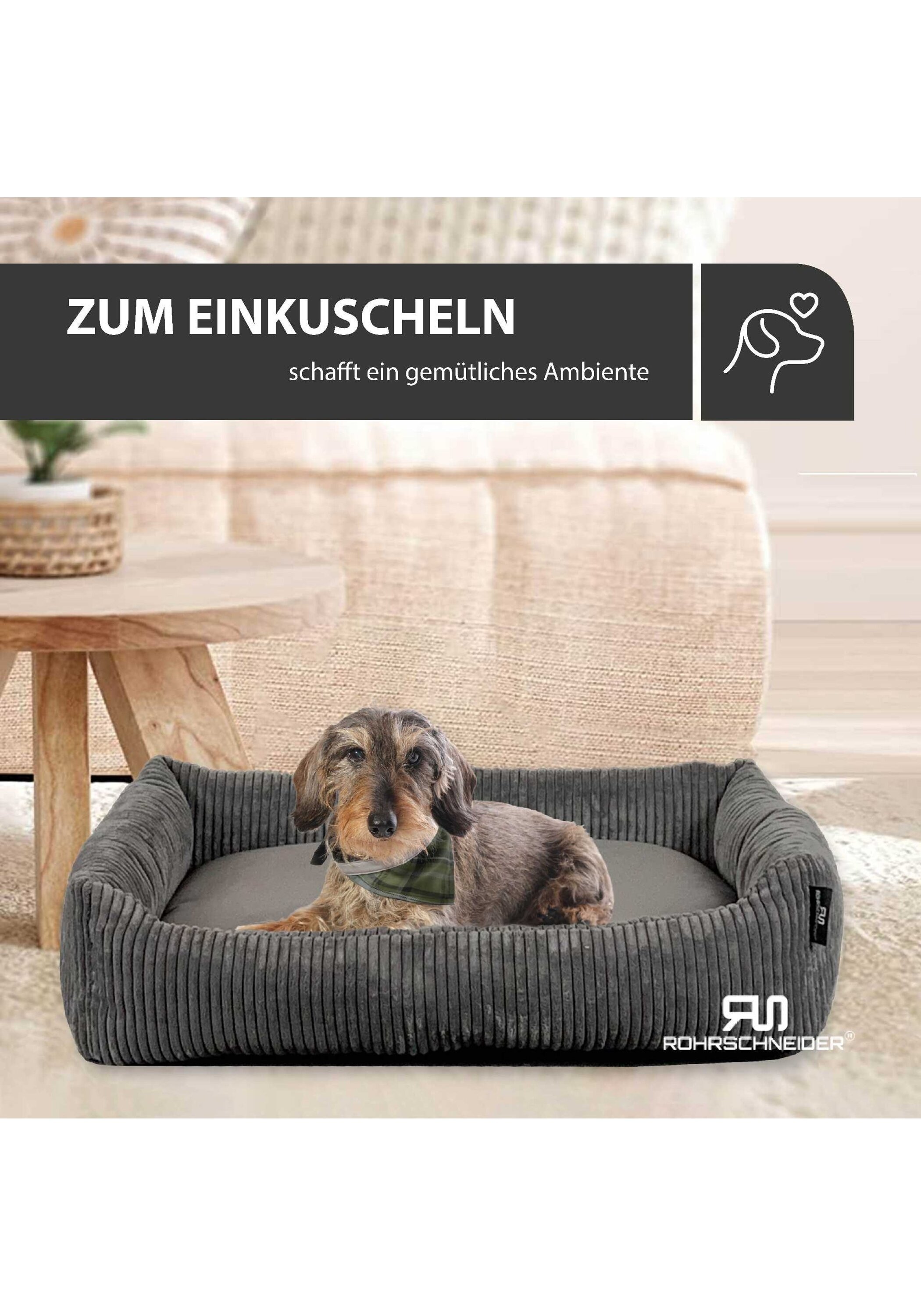 Rohrschneider Tierbett »Tierbetten Hundebett Cord 1er Pack«