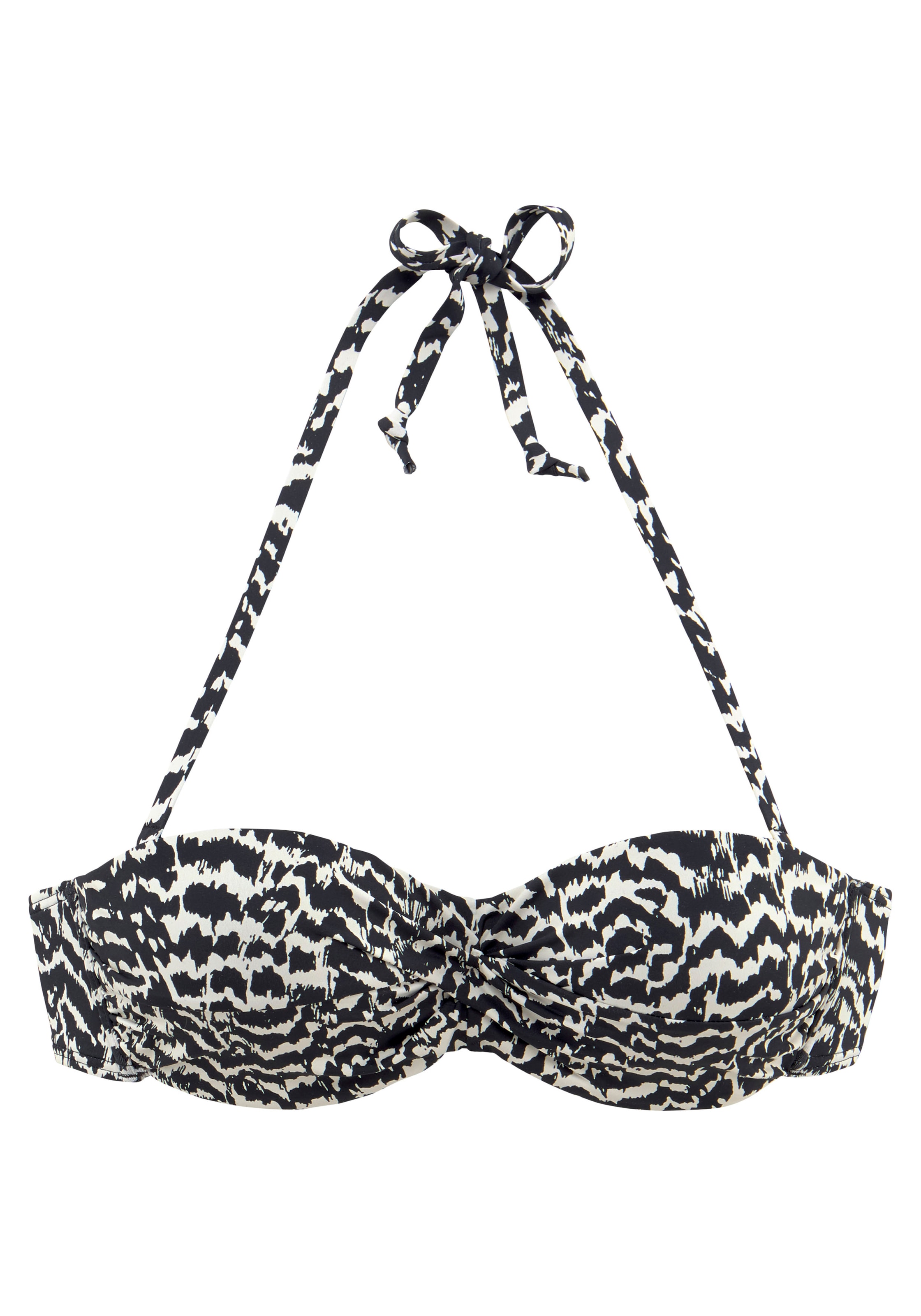 LASCANA Bügel-Bandeau-Bikini-Top »Clara«, mit Wickeloptik