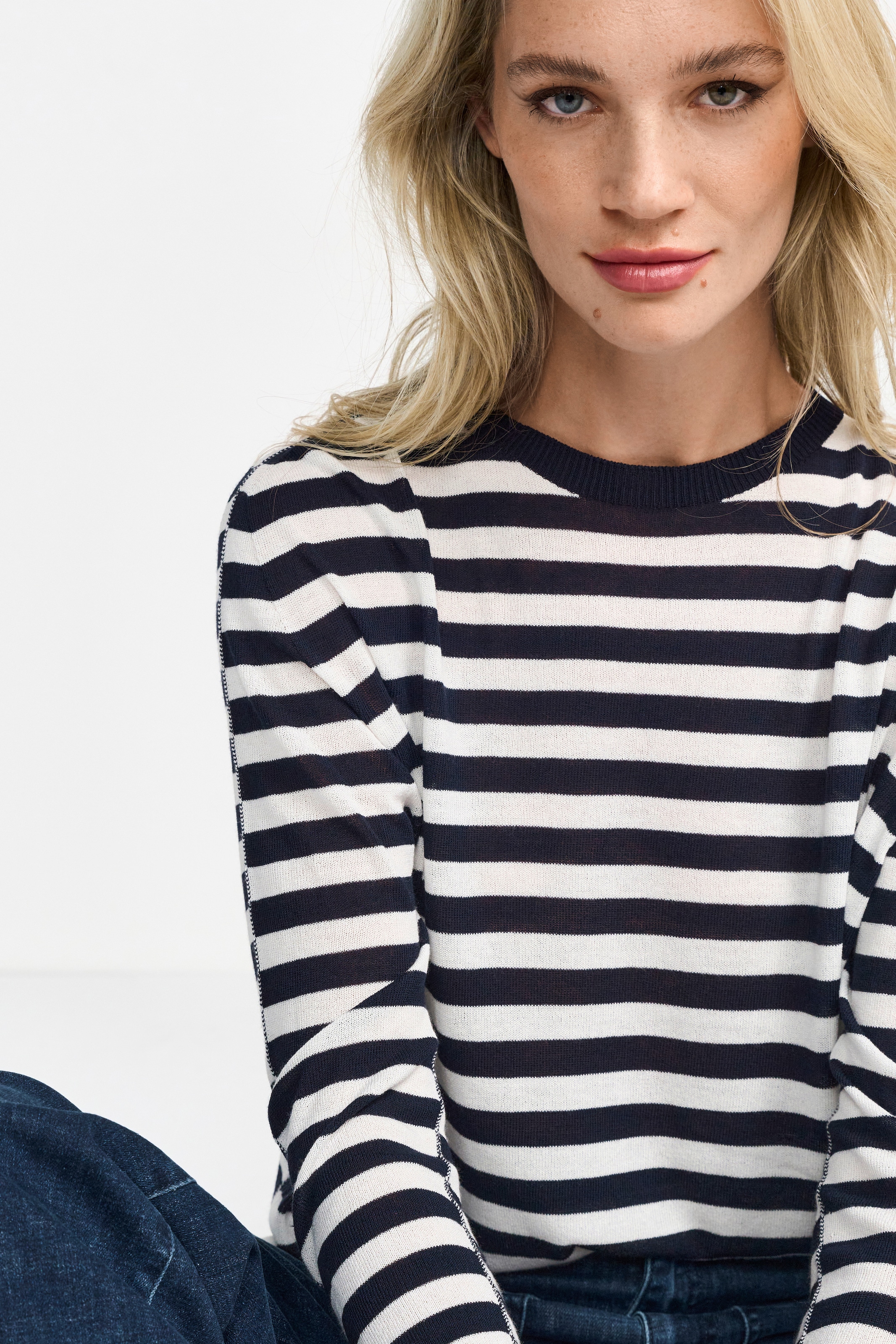 RICHROYAL Streifenpullover, Mit Markenlabel am Rücken