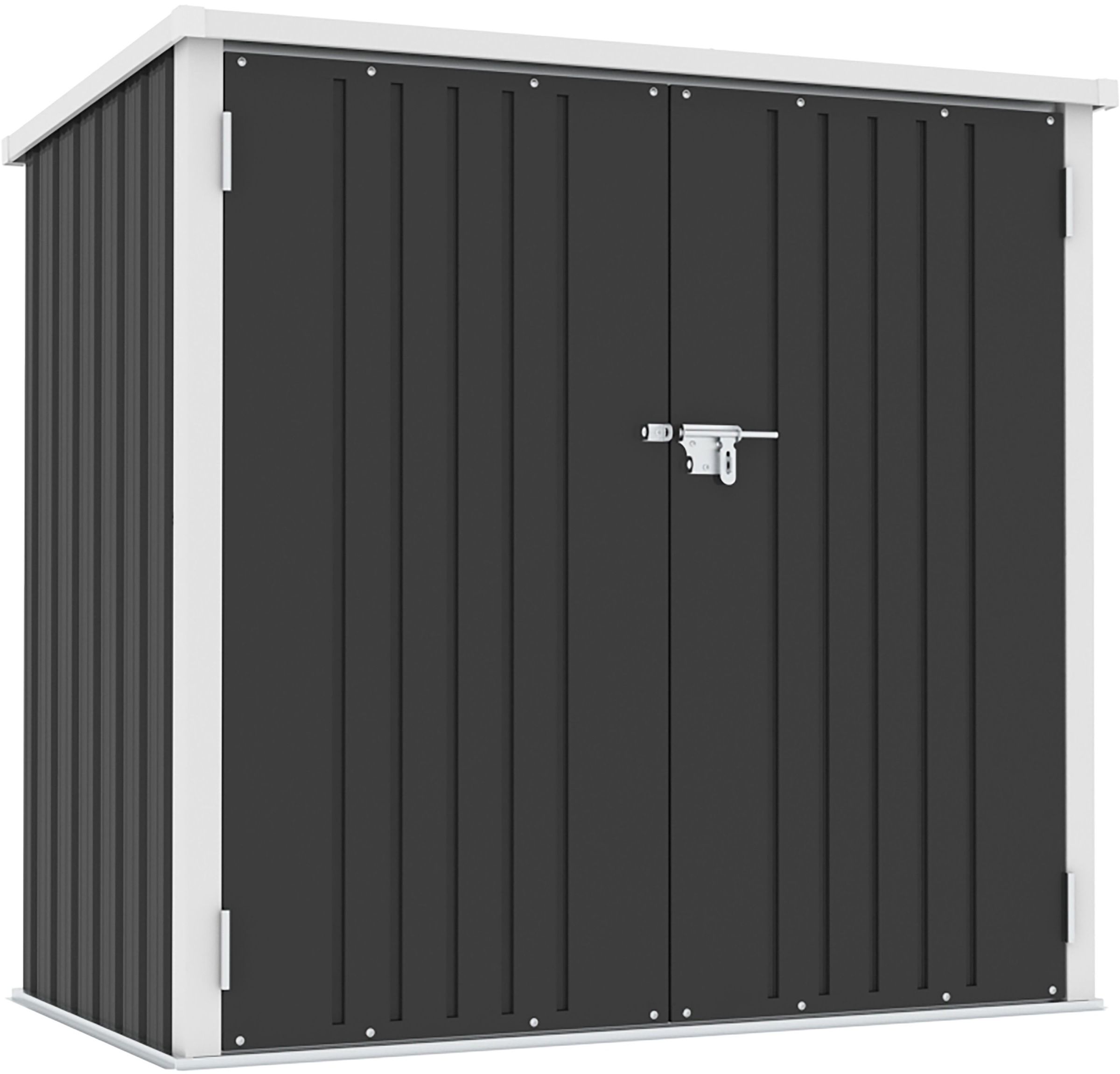 KONIFERA, Garten-Geräteschrank »Cádiz« wetterfest und langlebig, nahezu wartungsfrei, anthrazit -beige, Metall, anthrazit -beige