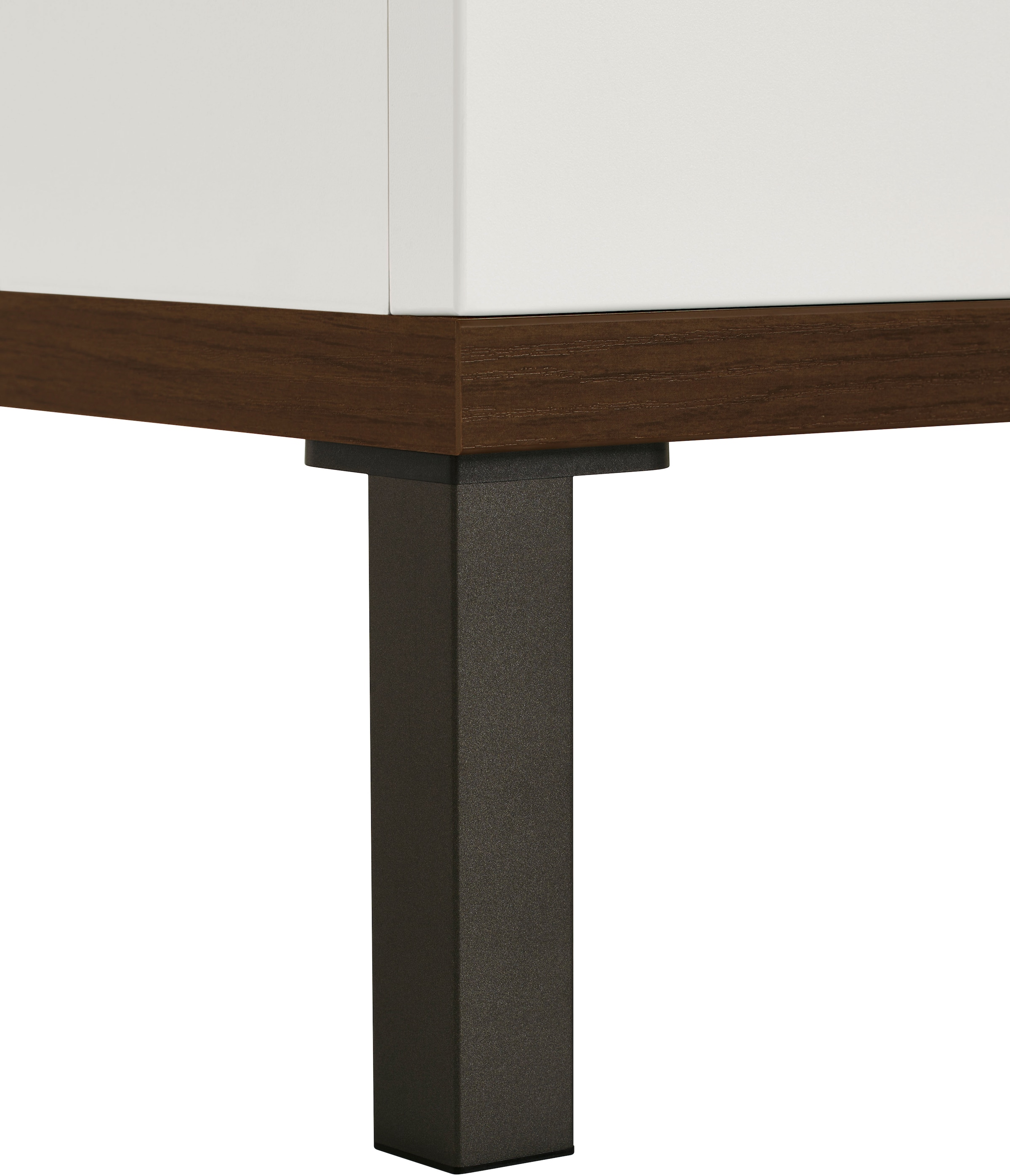 YUNY by PAIDI Sideboard »LOVELY ALIV mit 6 offenen Fächern«, (B/H/T ca. 123x85x38cm, Off-White/Dark-Walnut), yuny by PAIDI