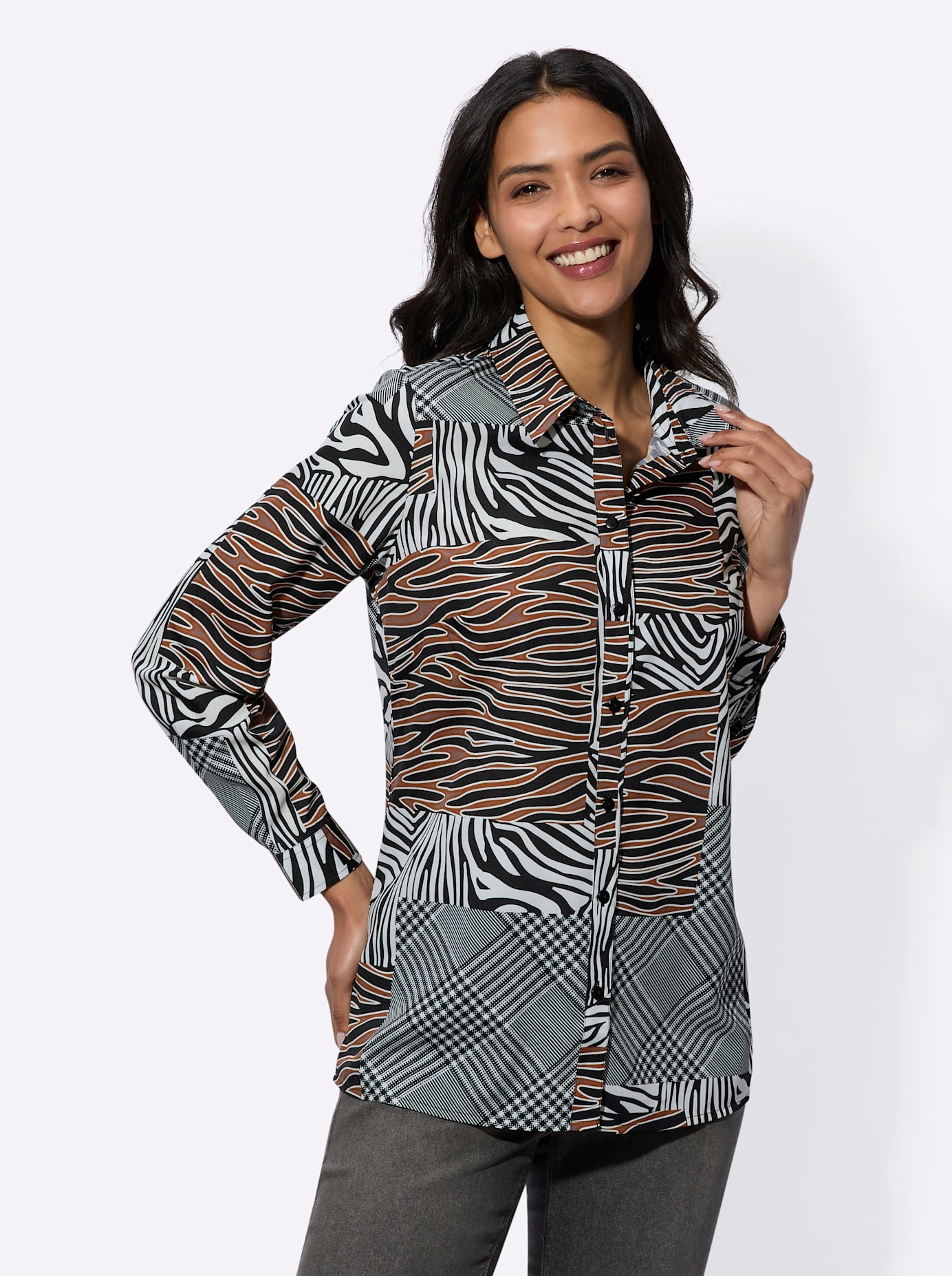 Classic Basics Druckbluse
