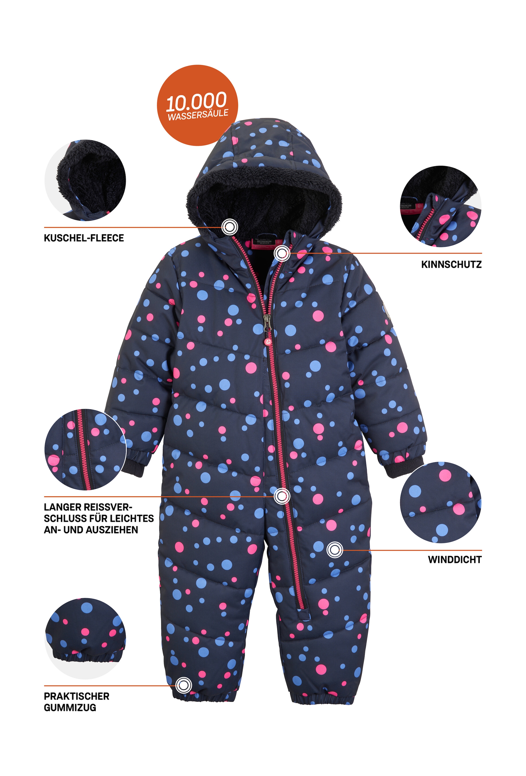 Killtec Schneeoverall »Karter Mini«, Schneeanzug: wasserabweisend, winddicht, warm, leicht anzuziehen