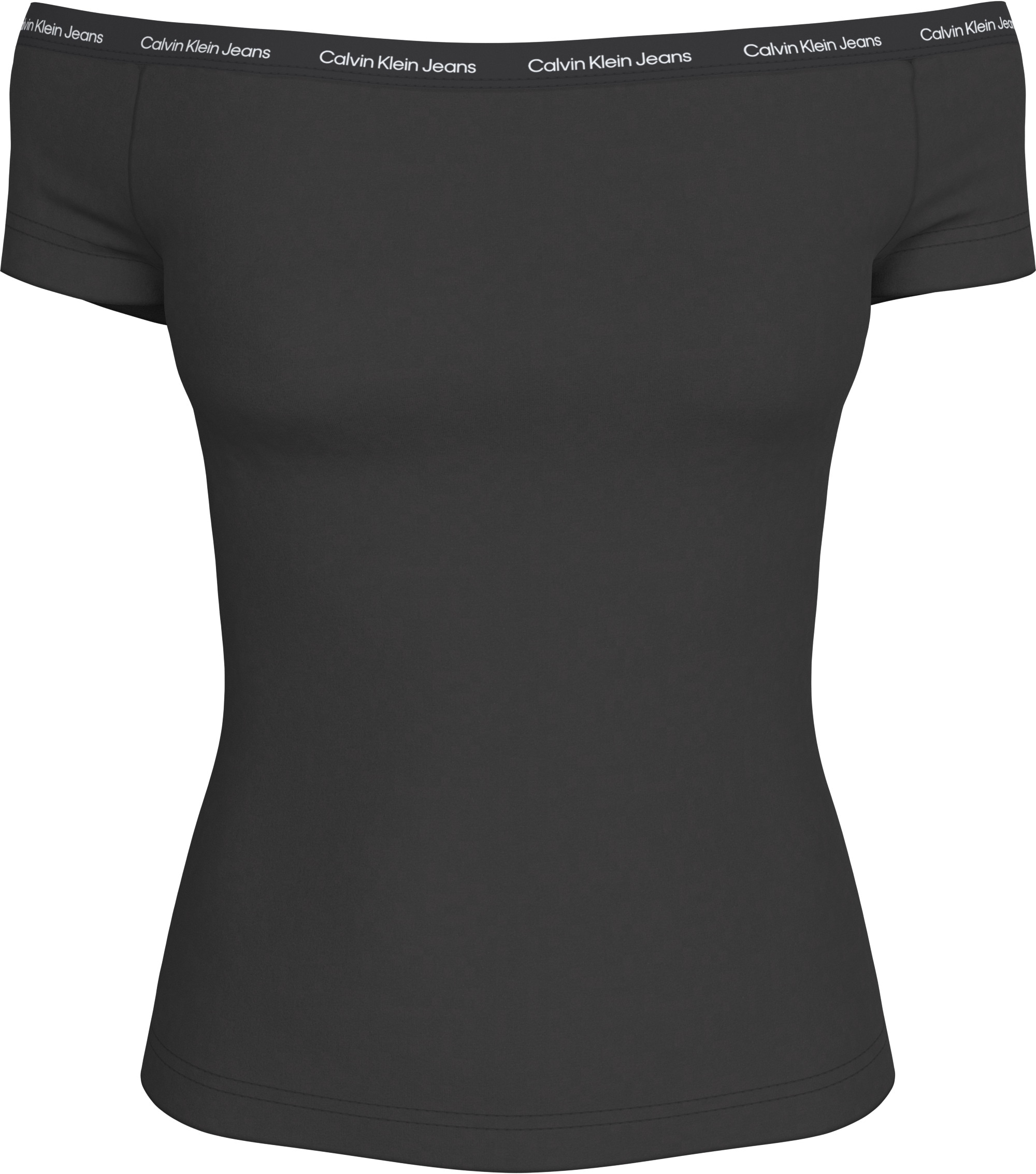 Calvin Klein Jeans T-Shirt »LOGO ELASTIC BARDOT TOP«, mit Logoschriftzug
