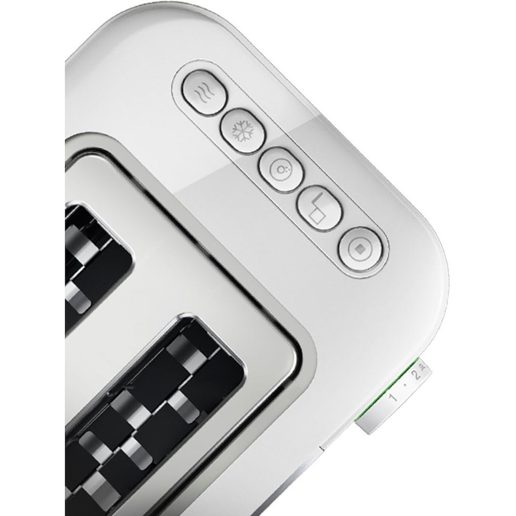 Braun Toaster »HT 5010.WH weiß silber ID Collection«, 2 kurze Schlitze, 1000 W