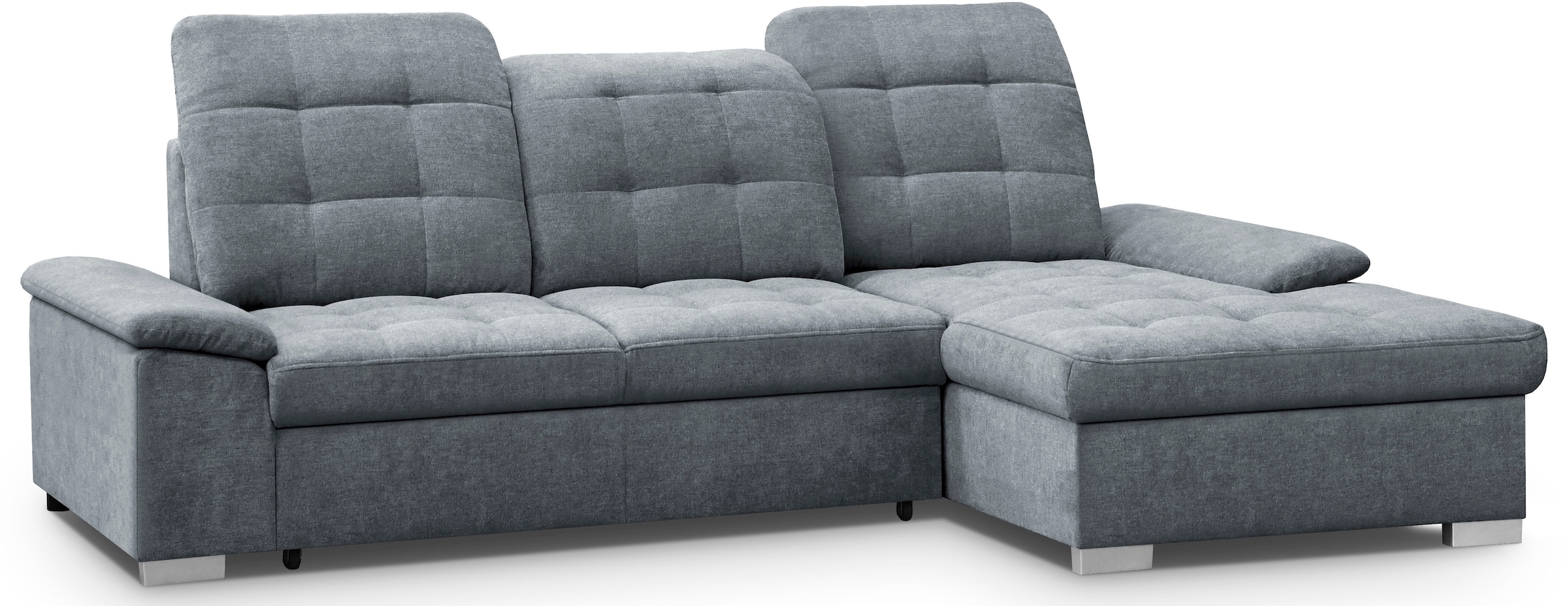 WERK2 Ecksofa Carmen, Sofa, Eckcouch mit Schlaffunktion, Bettkasten und Sitztiefenverstellung