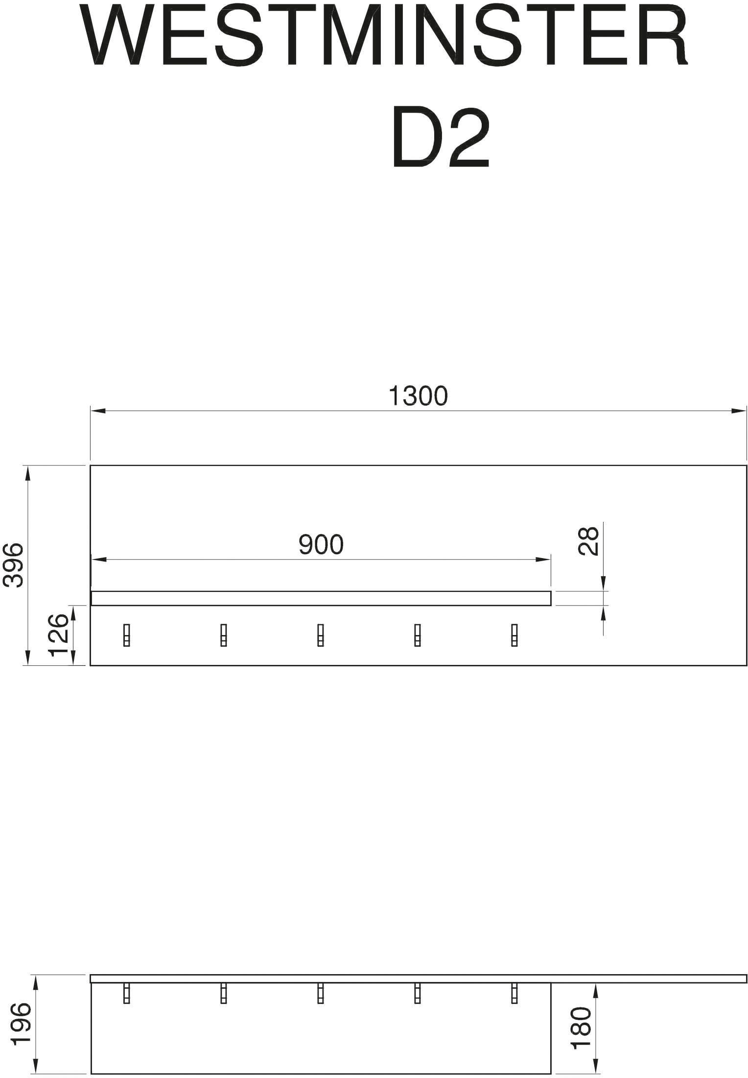 KOCHSTATION Wandregal »Westminster«, Breite 130 cm, mit 5 Haken