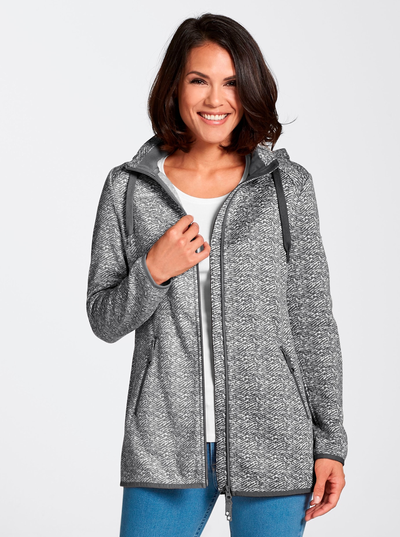 Casual Looks Kapuzenfleecejacke