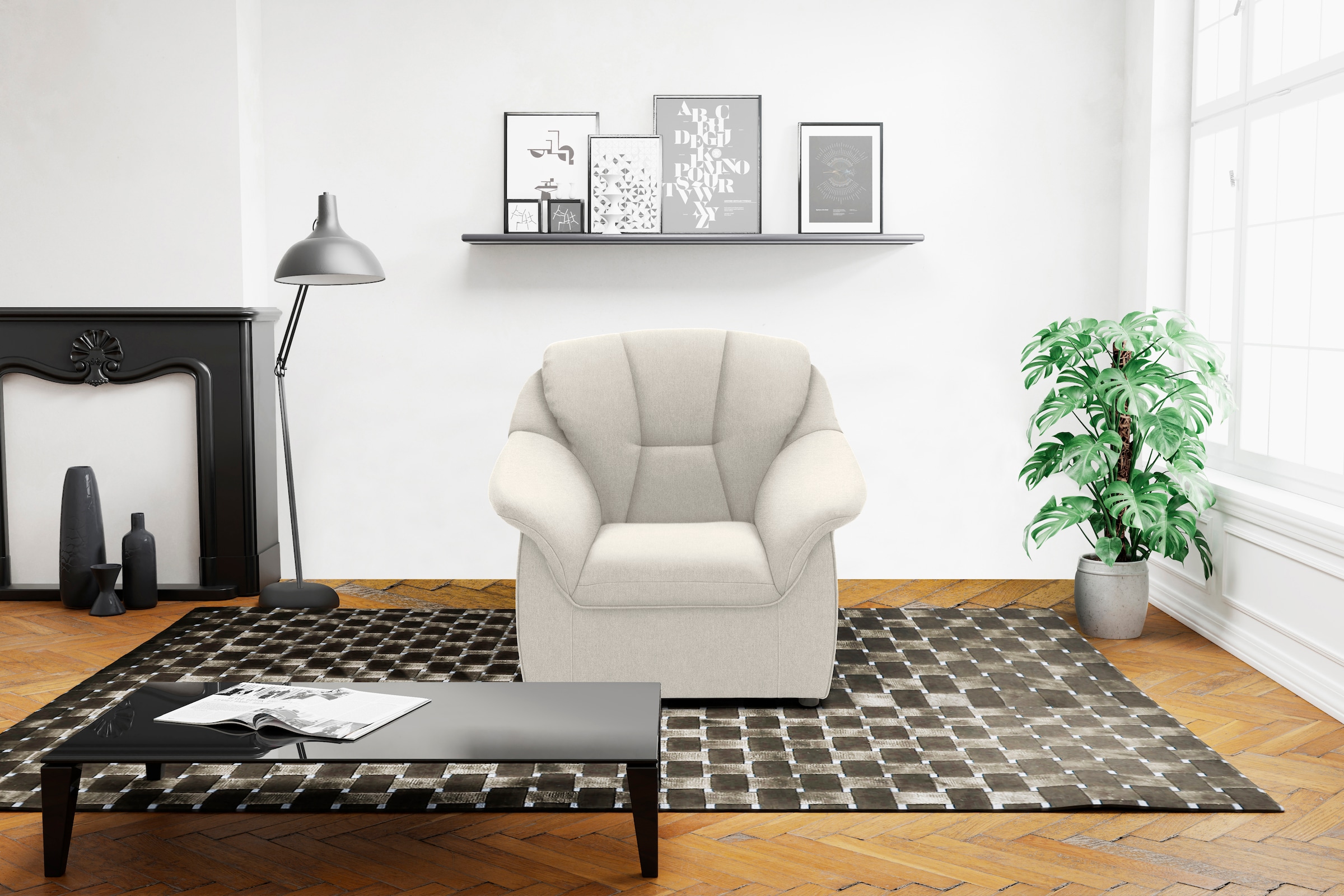 DOMO collection Sessel »Faenza für kleine Räume, zeitlos und elegant, kompakte Maße«