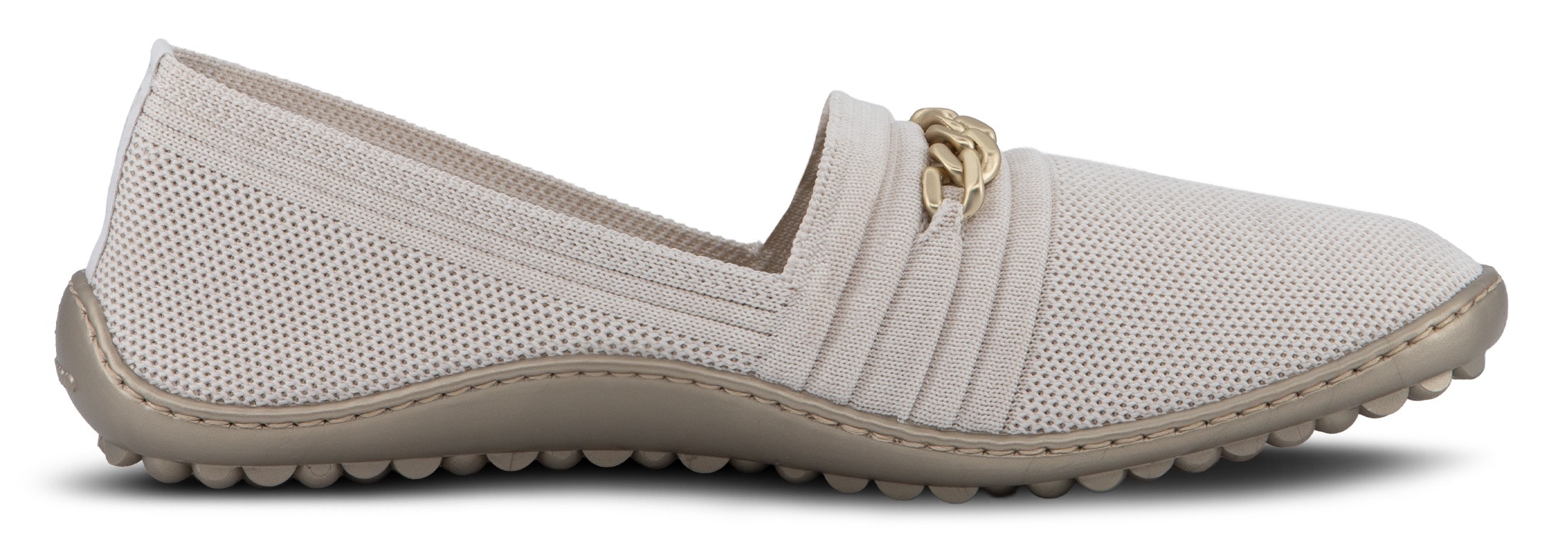 Leguano Barfußschuh »LADY FAMOUS«  Flats, Ballerina, Bequemschuh mit goldfarbener Zierkette