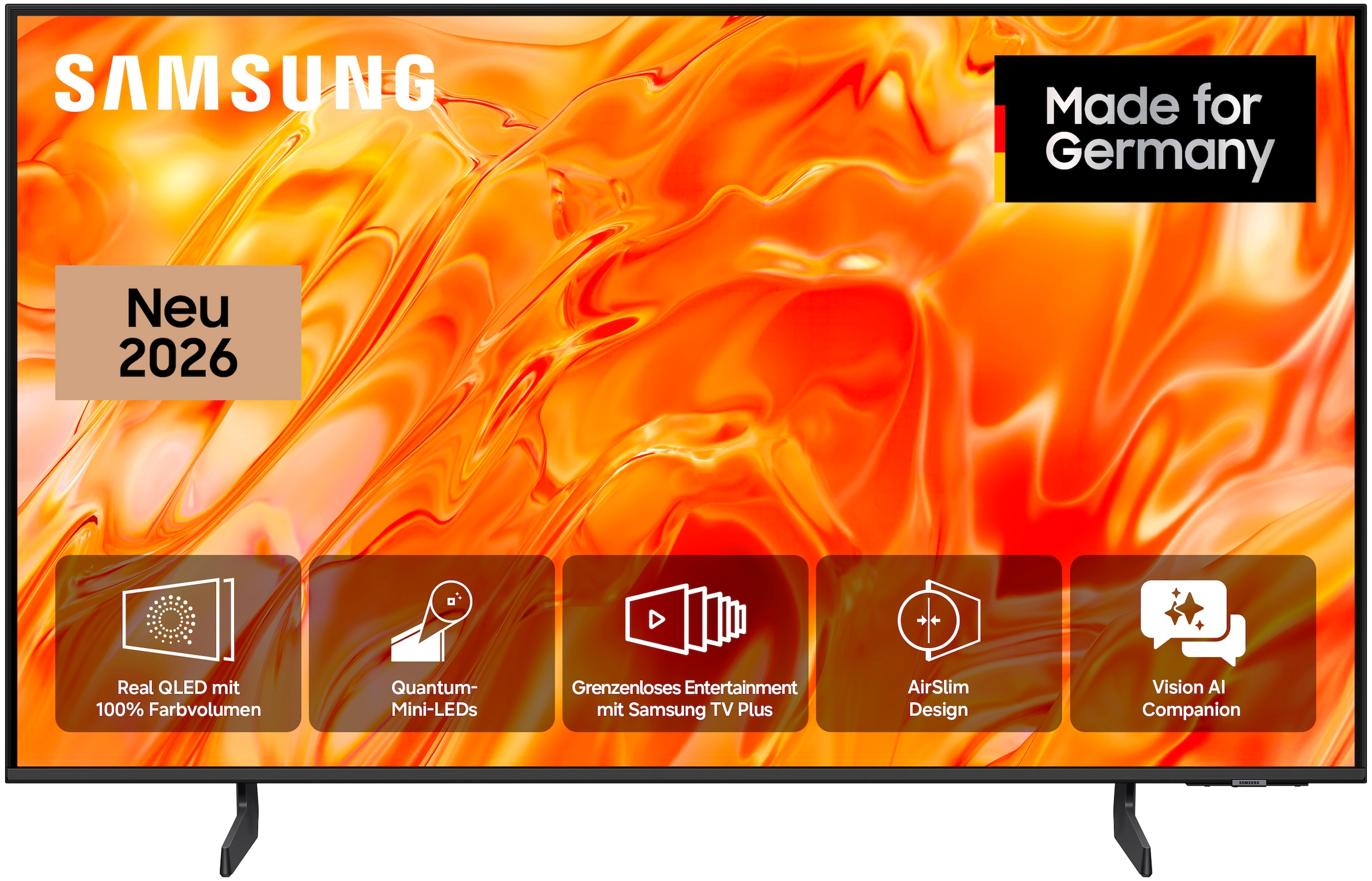 Samsung QLED-Fernseher »GQ50QN70HAU« 125 cm/50 ″ Smart-TV Real QLED, Quantum-Mini-LEDs, Gaming Hub mit 144 Hz, Adaptive Sound+