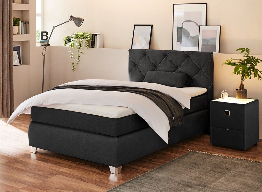 Jockenhöfer Gruppe Boxspringbett Finja, mit Topper und Zierkissen