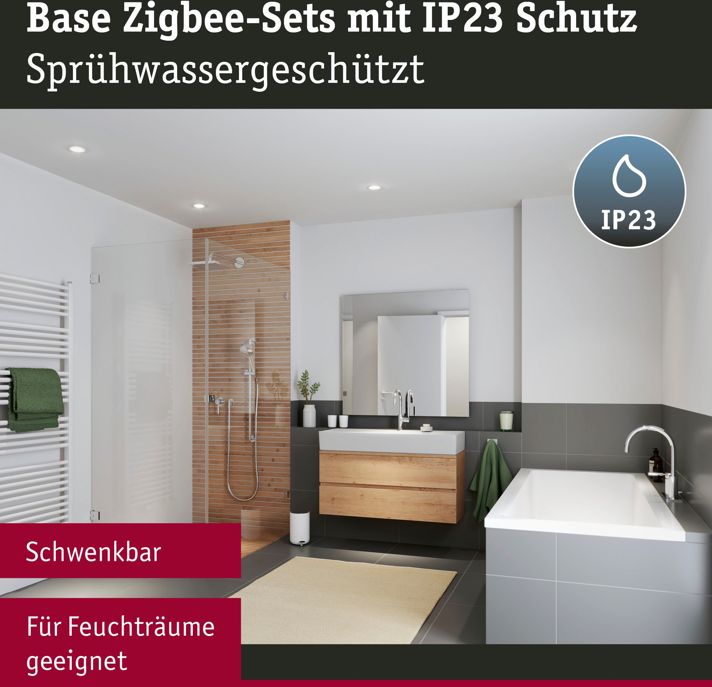 Paulmann LED Einbauleuchte »Base 230V 420lm«, 1 flammig-flammig, Zigbee RGBW