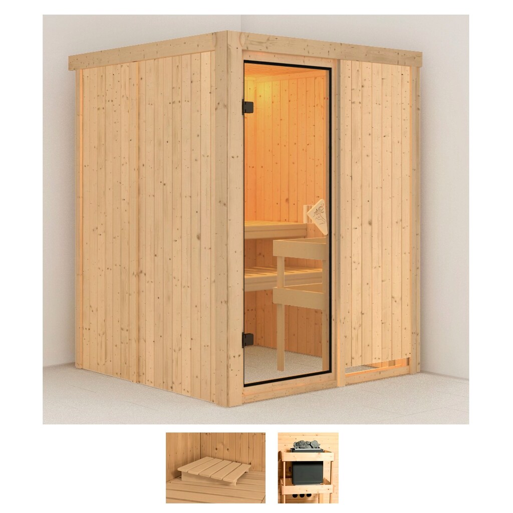 Karibu Sauna »Milaja«, (Set)