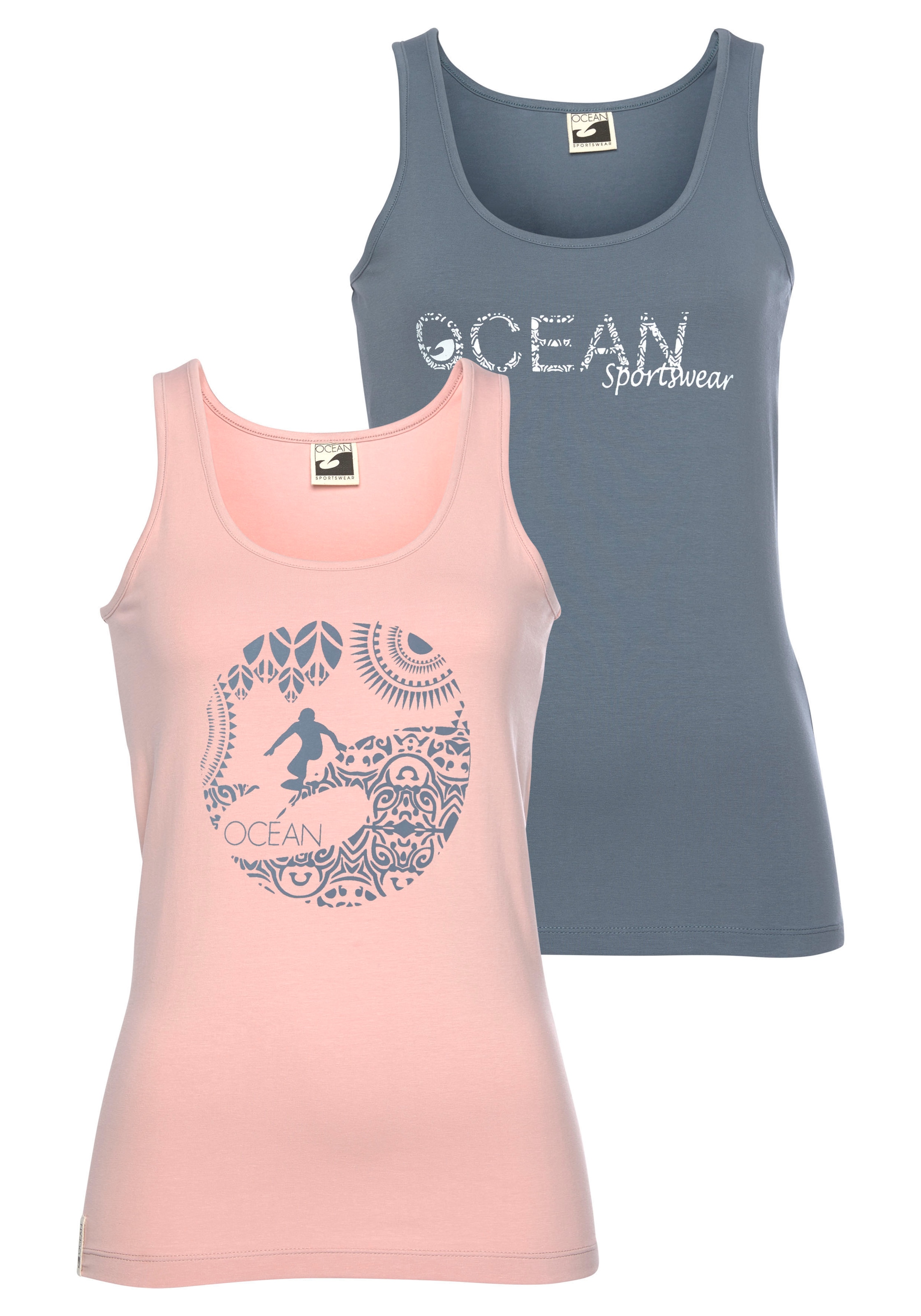 Ocean Sportswear Tanktop, (Packung, 2er-Pack), mit unterschiedlichen Drucken