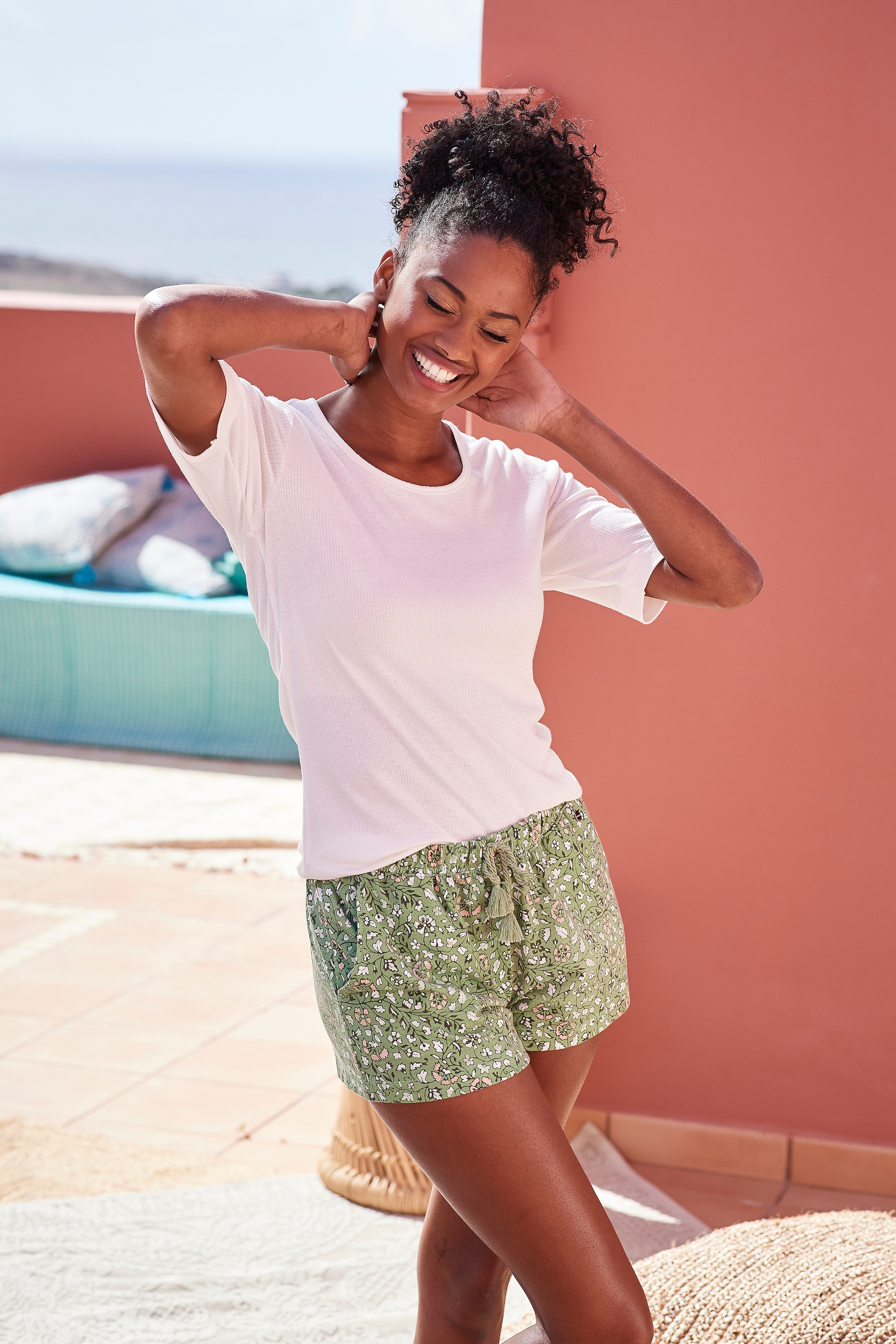 LASCANA Pyjamaoberteil aus Rippstrick