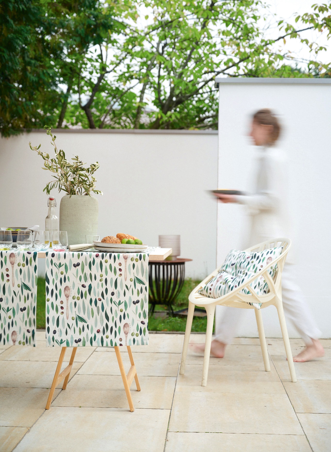 APELT Tischdecke »7007« Olivendesign als all-over