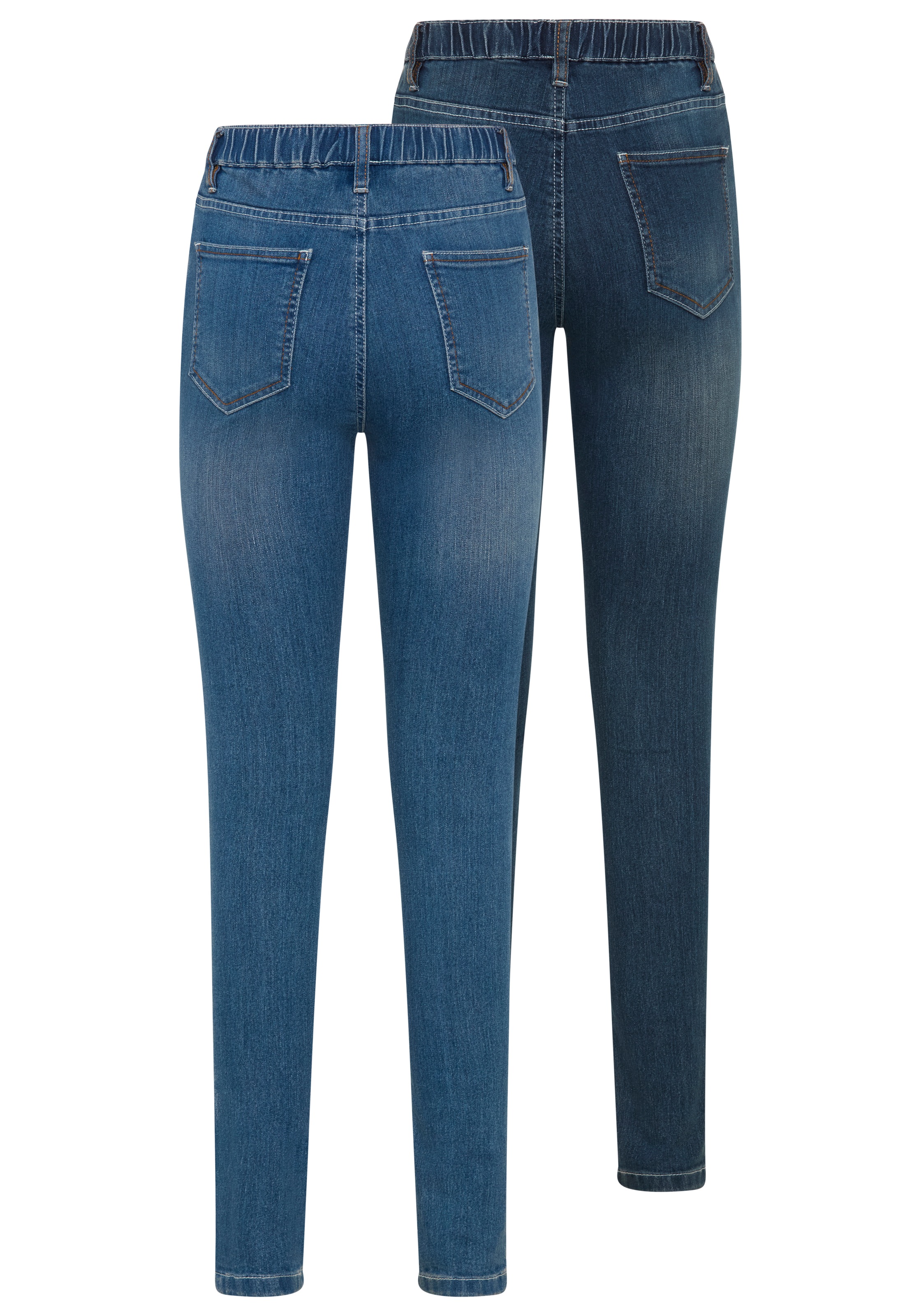 Flashlights Jeansjeggings Packung, 2er-Pack,  enge Passform,  Röhrenjeans,  Used-Look-Waschung,  hohe Leibhöhe