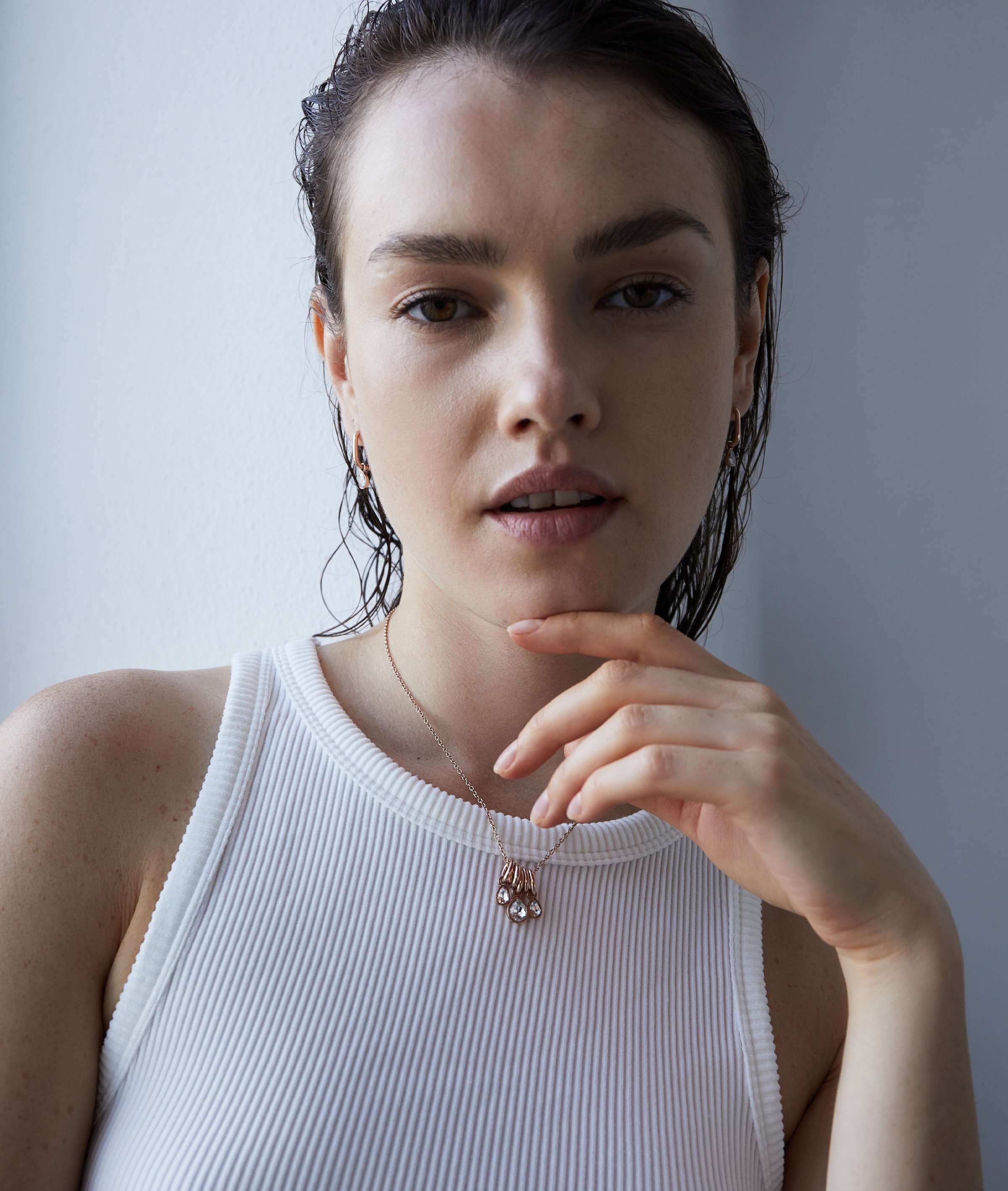 Echtzeit Kette mit Anhänger »Schmuck Geschenk Edelstahl Halskette Like Diamonds Tropfen« mit Glasstein