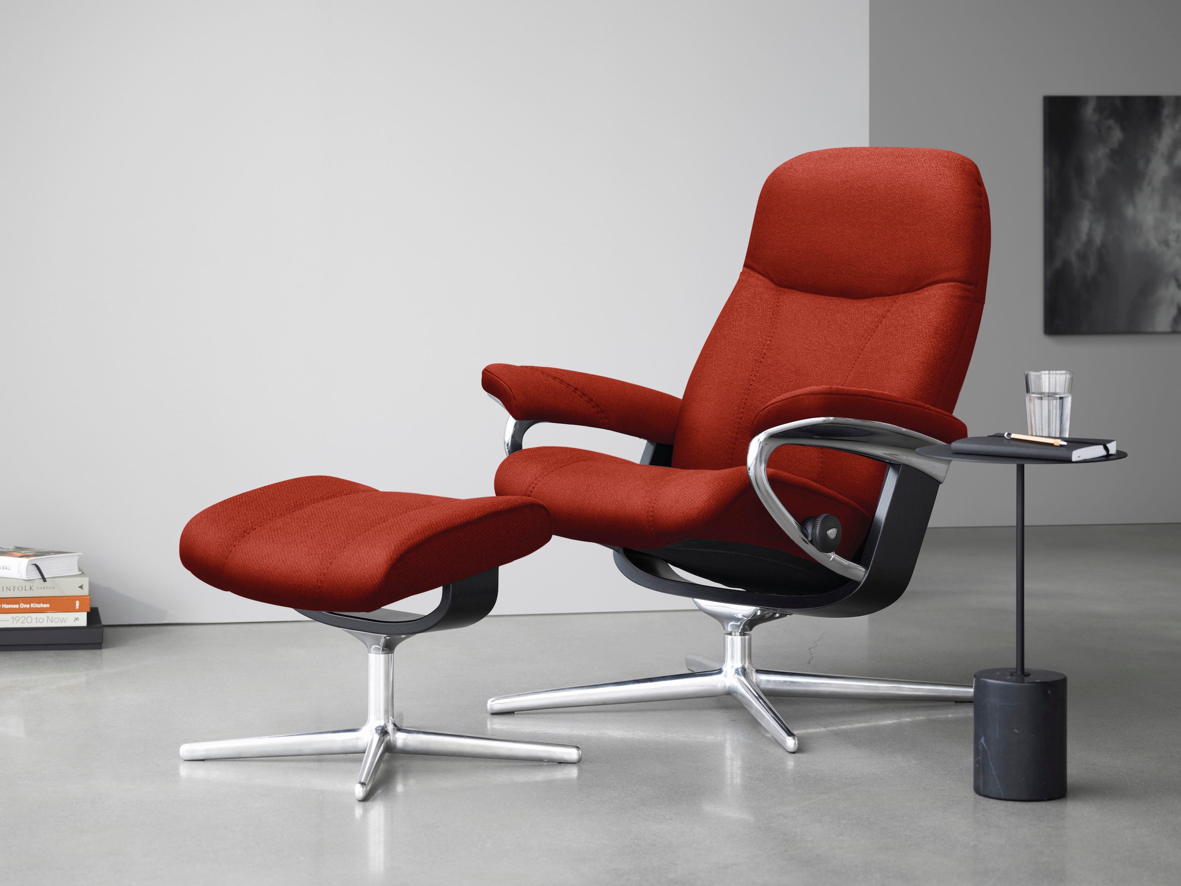 Stressless® Fußhocker »Consul«, mit Cross Base, Größe S, M & L, Holzakzent Schwarz