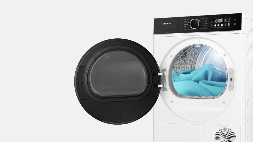 Hisense Wärmepumpentrockner »DH3I802BWCD« 3i Serie Farb-Display, Smart Assist