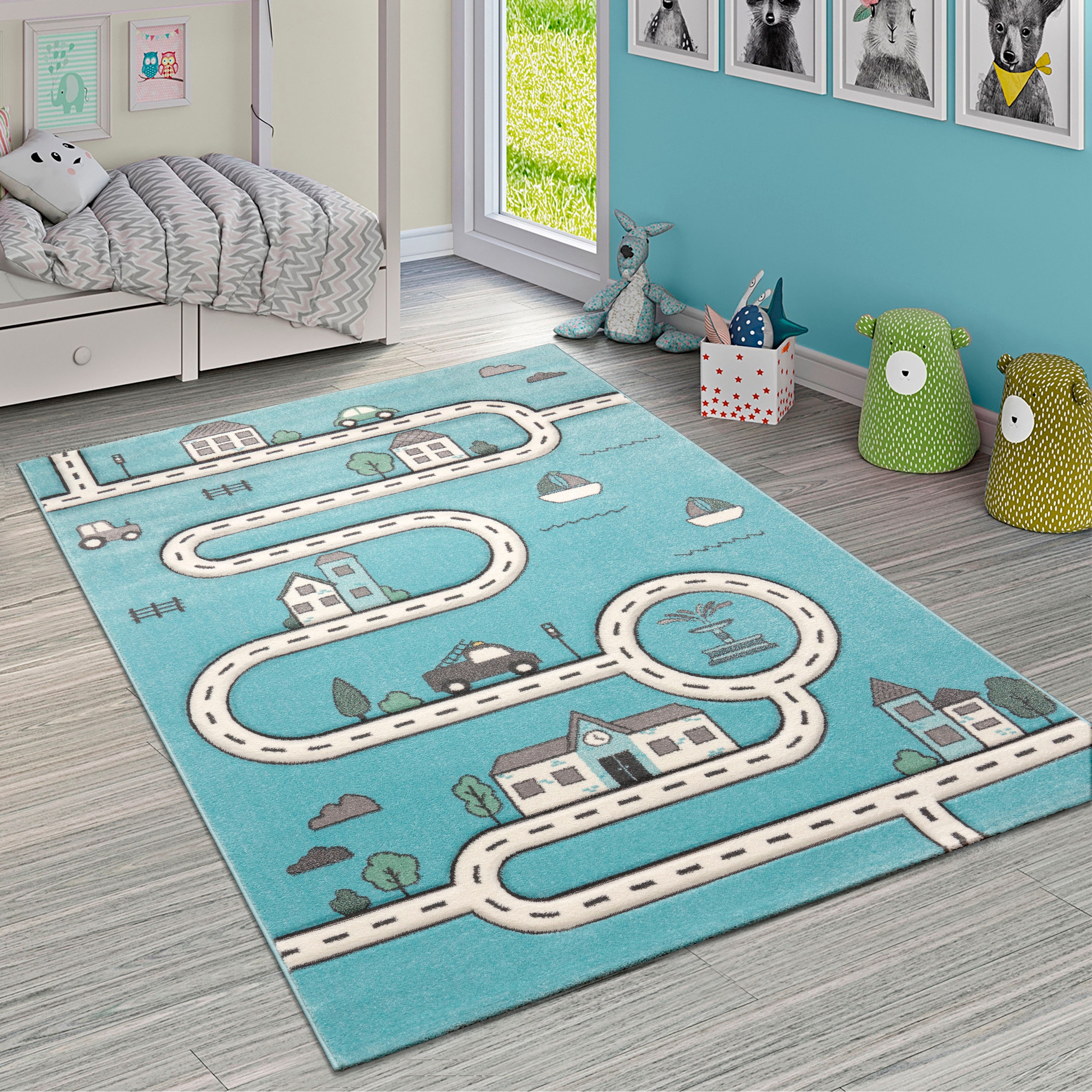 Paco Home Kinderteppich »Diamond 710«, rechteckig, Kurzflor,  Straßen-Spiel-Teppich, Kinderzimmer online kaufen