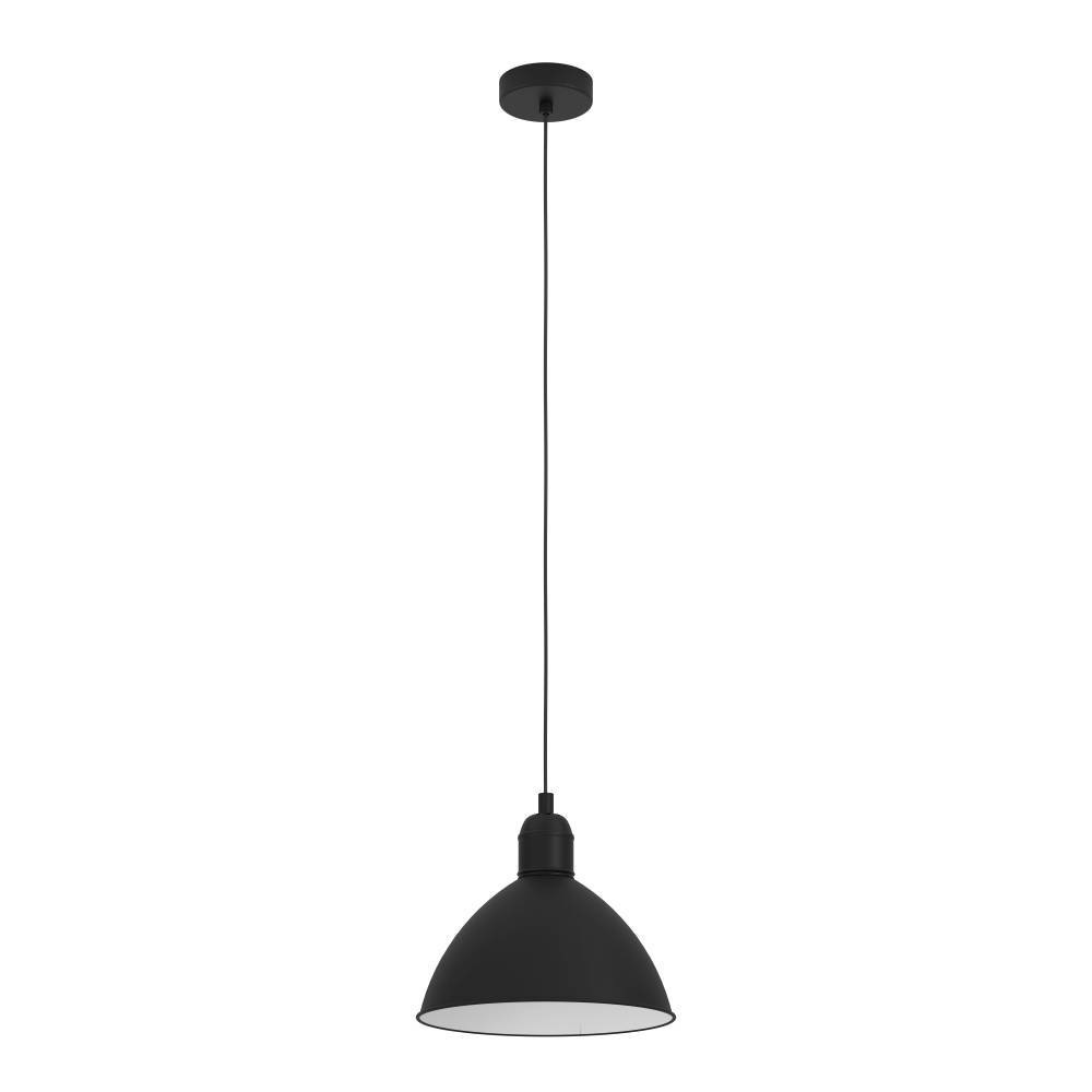 EGLO Hängeleuchte »HYKEHAM Pendellampe, Stahl, E27, Hängelampe, Esszimmerlampe, Lampe« E27 1 Stk. Hängeleuchte, H110 x Ø30,50 cm, schwarz, weiss, 1X40W exkl.