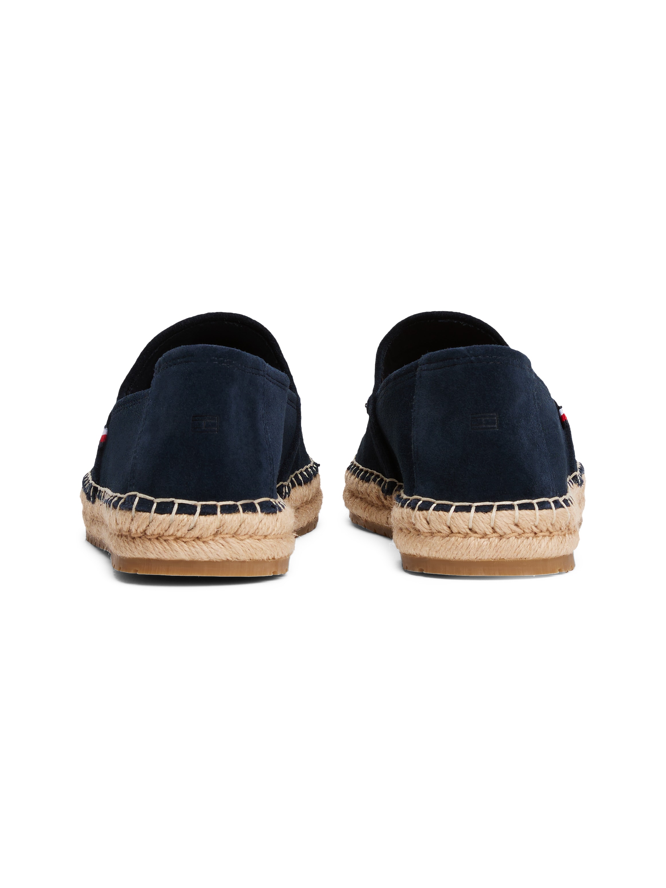 Tommy Hilfiger Espadrille »HILFIGER FLEX ESPA SUEDE LOAFER«, Sommerschuh, Schlupfschuh, Slipper mit Bastbezug am Plateau