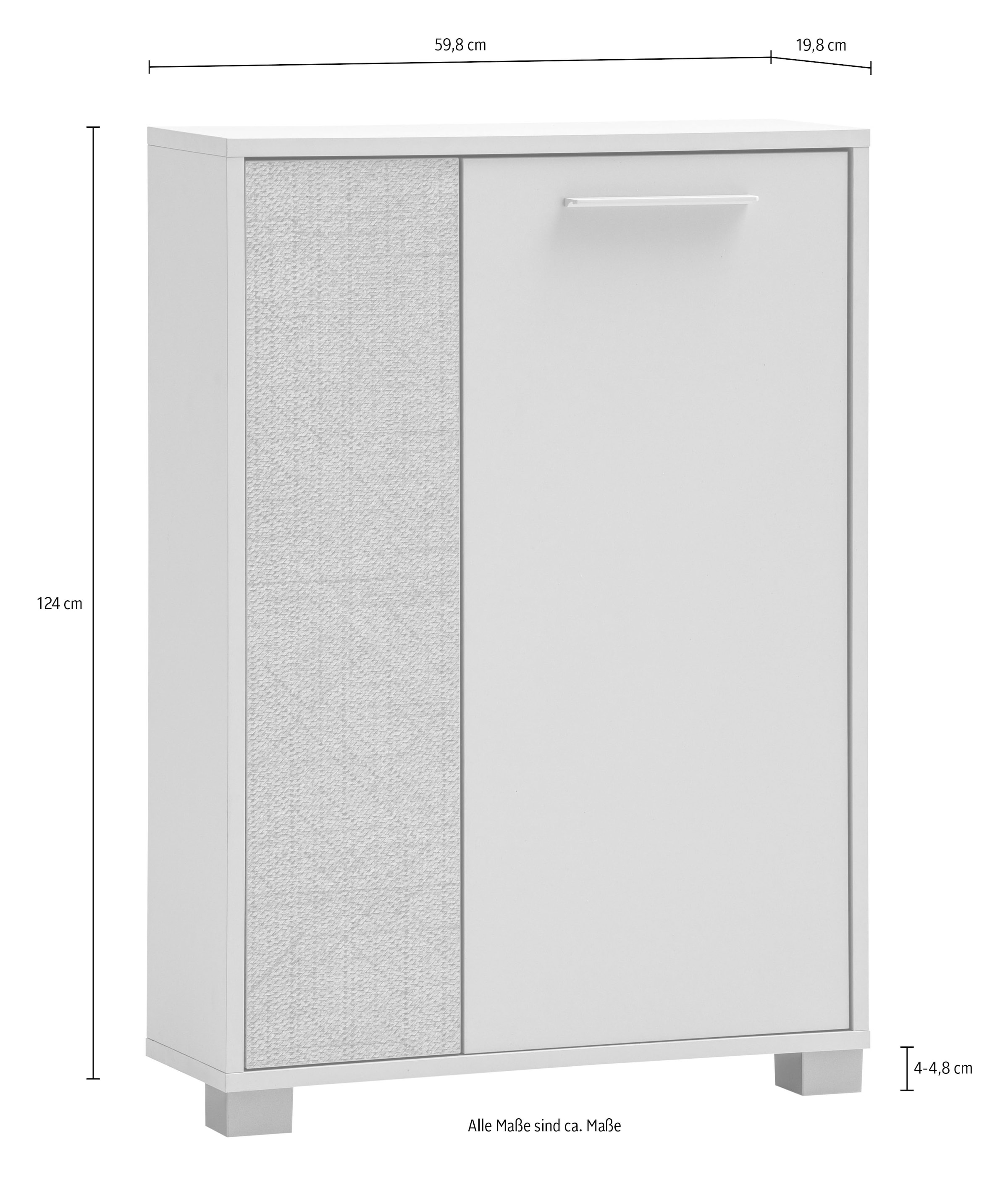 Schildmeyer Unterschrank »Edno Unterschrank, Breite 59 cm«, (1 St.), Fronten in Canasta-Dekor mit Korbgeflecht-Design