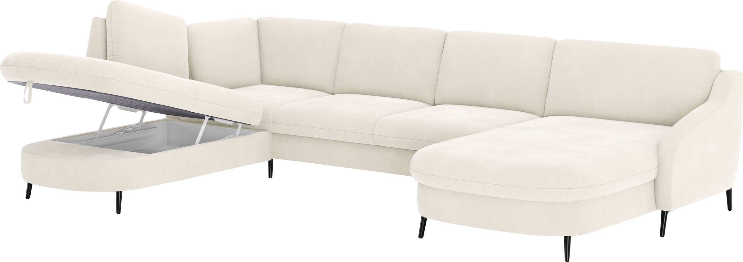 sit&more Wohnlandschaft »Soul U-Form«, wahlweise mit Bettfunktion und Bettkasten oder Schubkasten