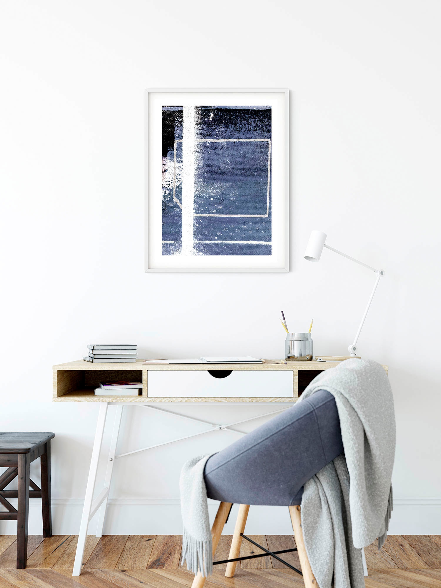 Komar Wandbild »Bluely Arrangement«, (1 St.), Deutsches Premium-Poster Fotopapier mit seidenmatter Oberfläche und hoher Lichtbeständigkeit. Für fotorealistische Drucke mit gestochen scharfen Details und hervorragender Farbbrillanz.
