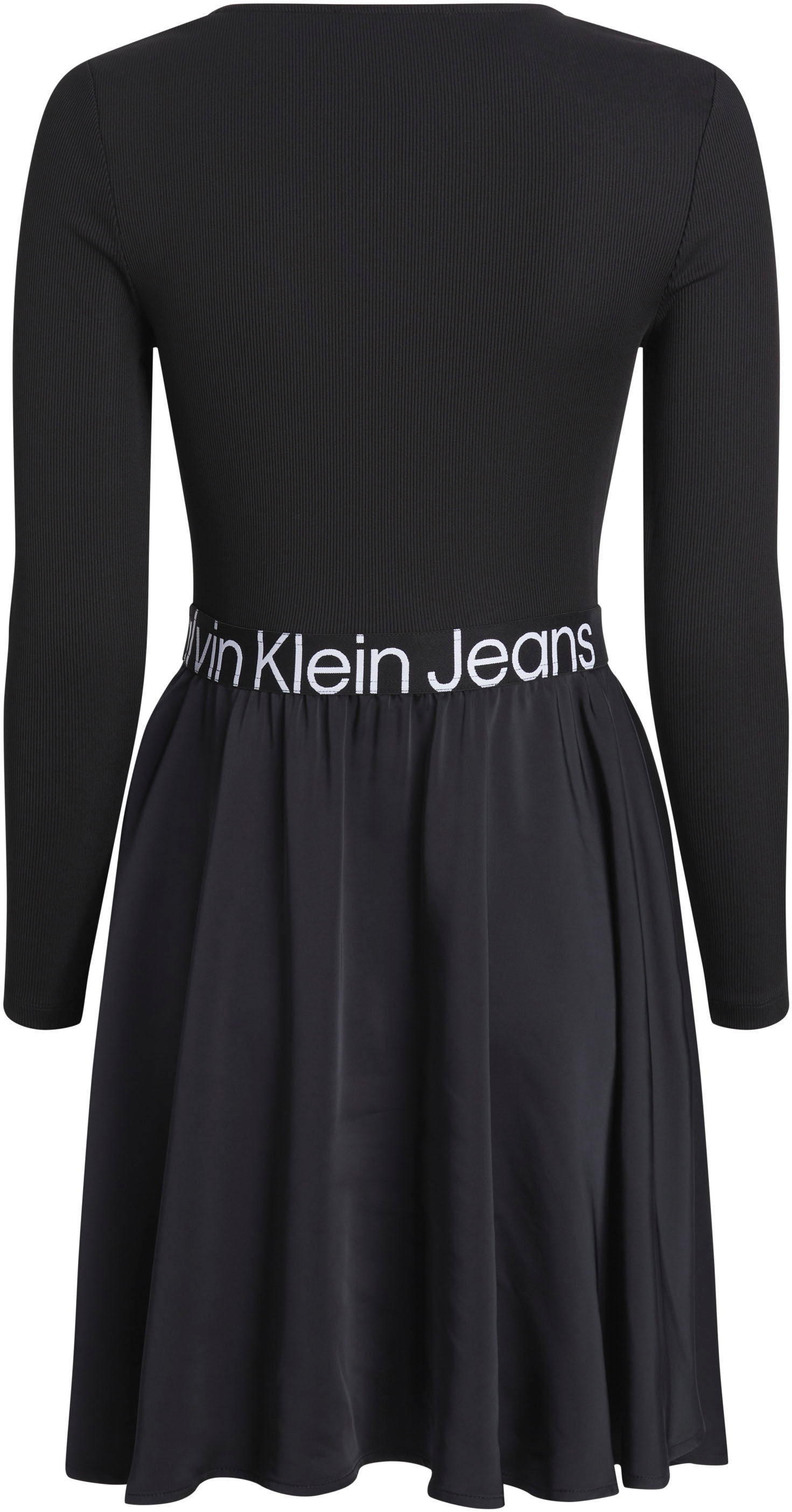 Calvin Klein Jeans Blusenkleid »LOGO ELASTIC LS DRESS« bei ♕