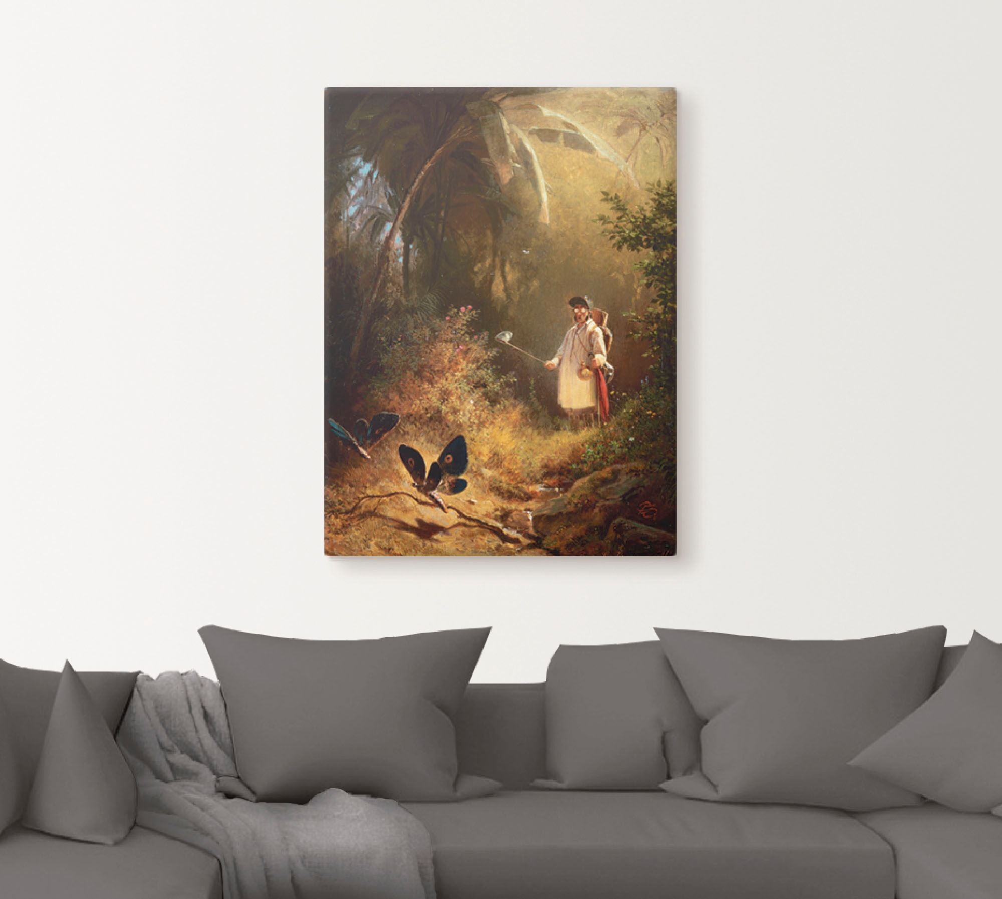 Artland Wandbild »Der Schmetterlingsfänger«, Mann, (1 St.), als Leinwandbild, Poster in verschied. Größen