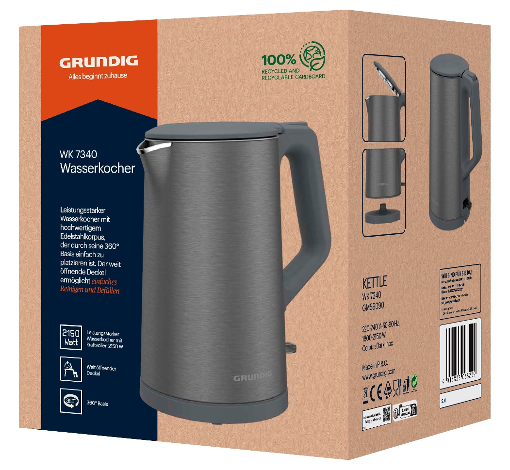 Grundig Wasserkocher »WK 7340«, 1,5 l, 2150 W