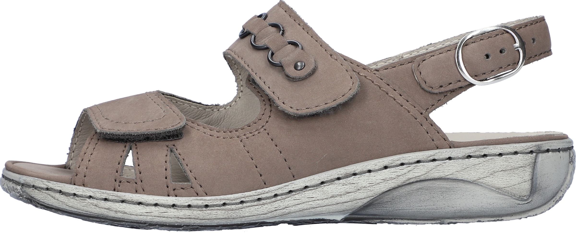 Waldläufer Riemchensandale »GARDA«, Sommerschuh, Sandalette, Keilabsatz, mit Druckknopf, G-Weite