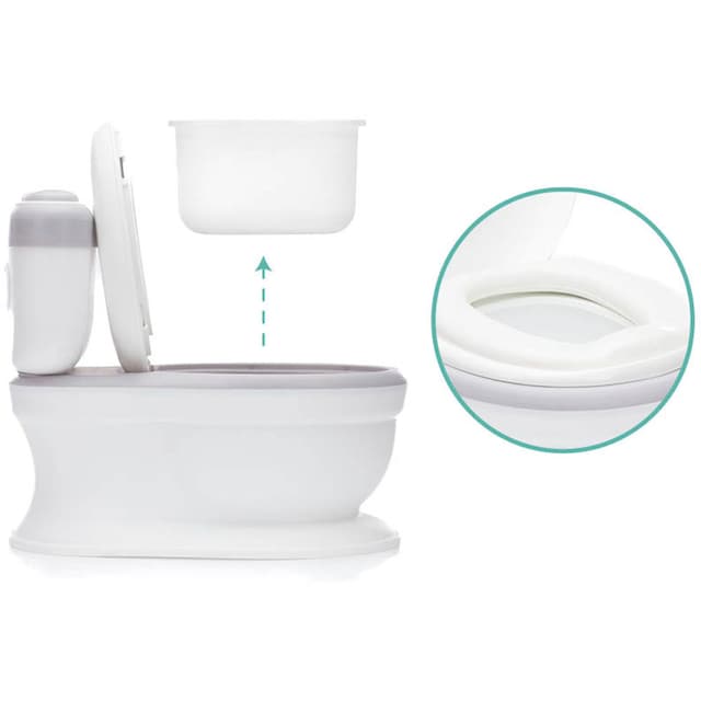 Fillikid Töpfchen »Mini Toilette Marlin, grau/weiß«, mit Soundeffekt online  kaufen | mit 3 Jahren XXL Garantie