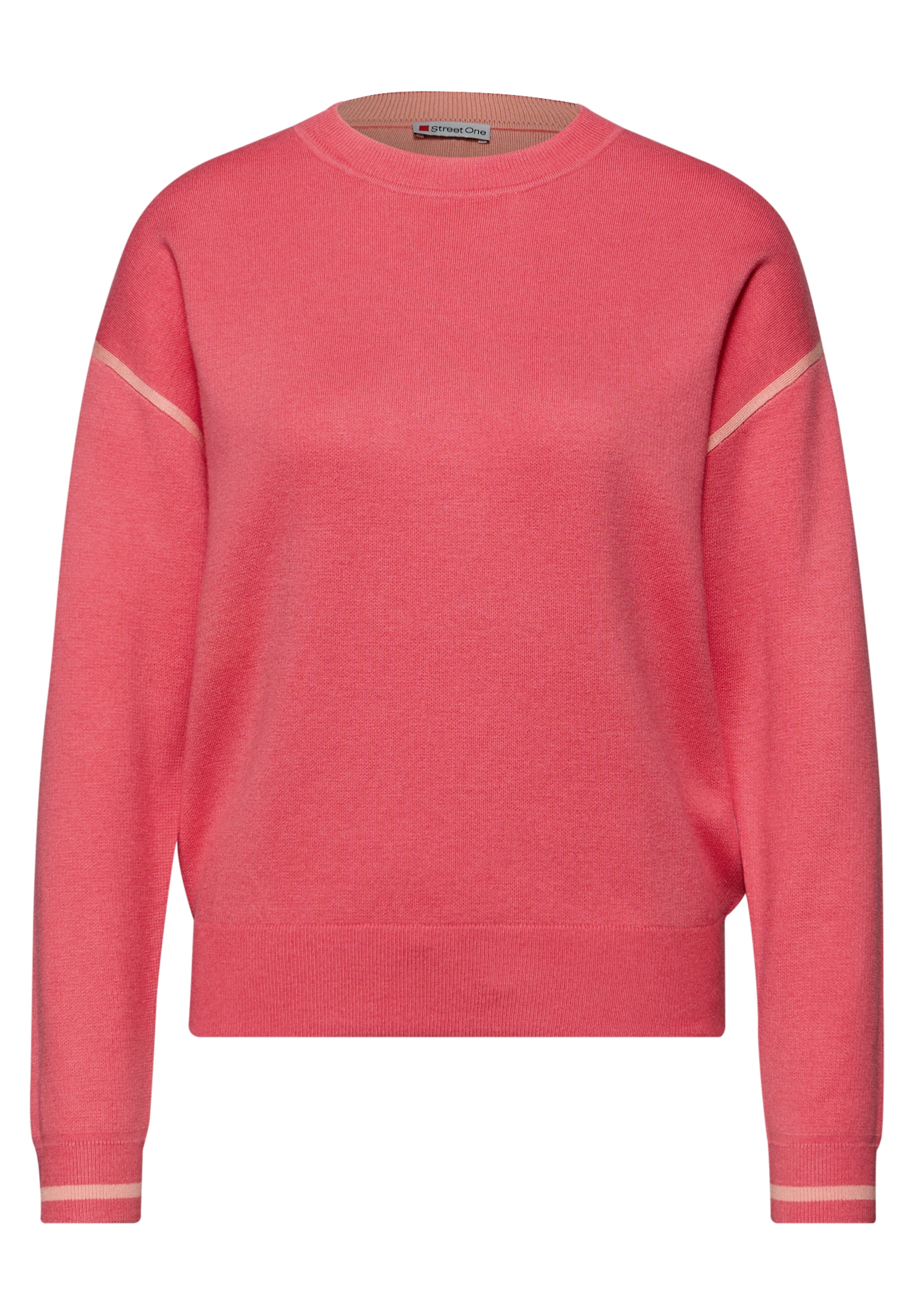 STREET ONE Strickpullover mit Kontrastdetails